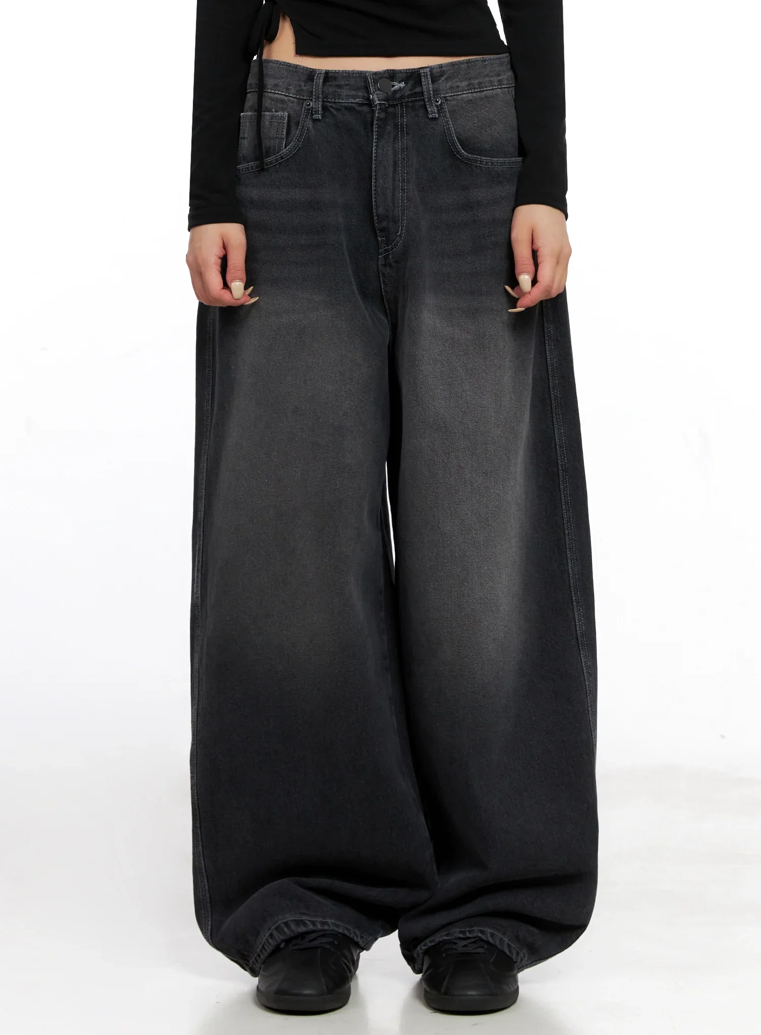 Casual Wide-Leg Baggy Jeans IS515 - Image 4