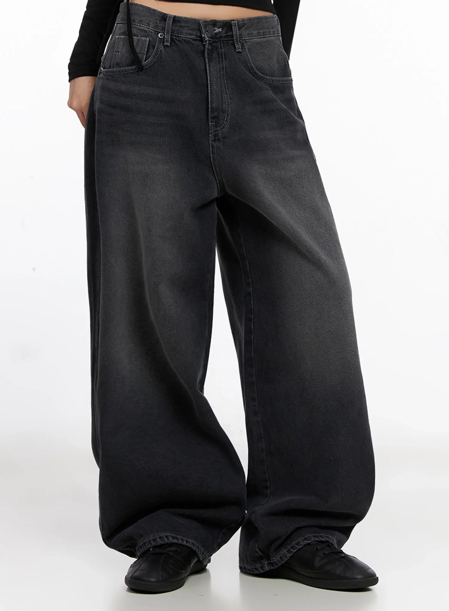 Casual Wide-Leg Baggy Jeans IS515 - Image 7