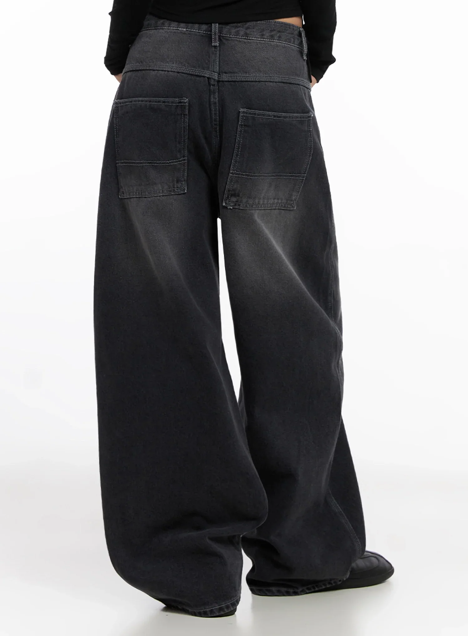 Casual Wide-Leg Baggy Jeans IS515 - Image 9