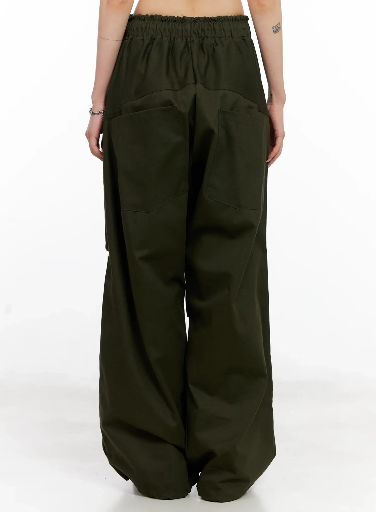 Casual Wide-Leg Pintuck Cotton Pants CL525 - Image 8