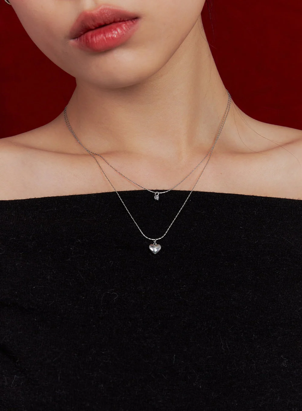 Celestia Heart Necklace IJ503 - Image 4