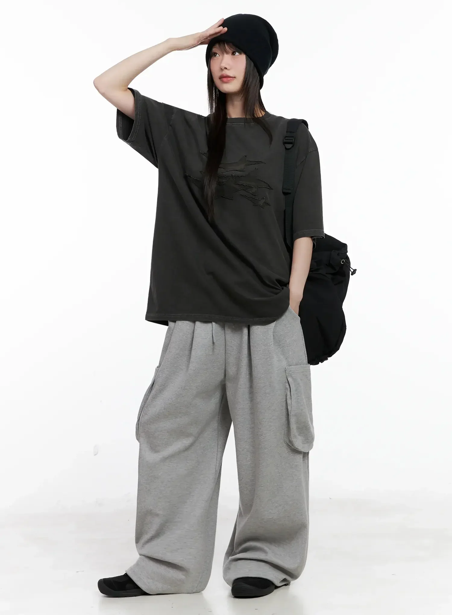 Charcoal Graphic T-Shirt IL531 - Image 15