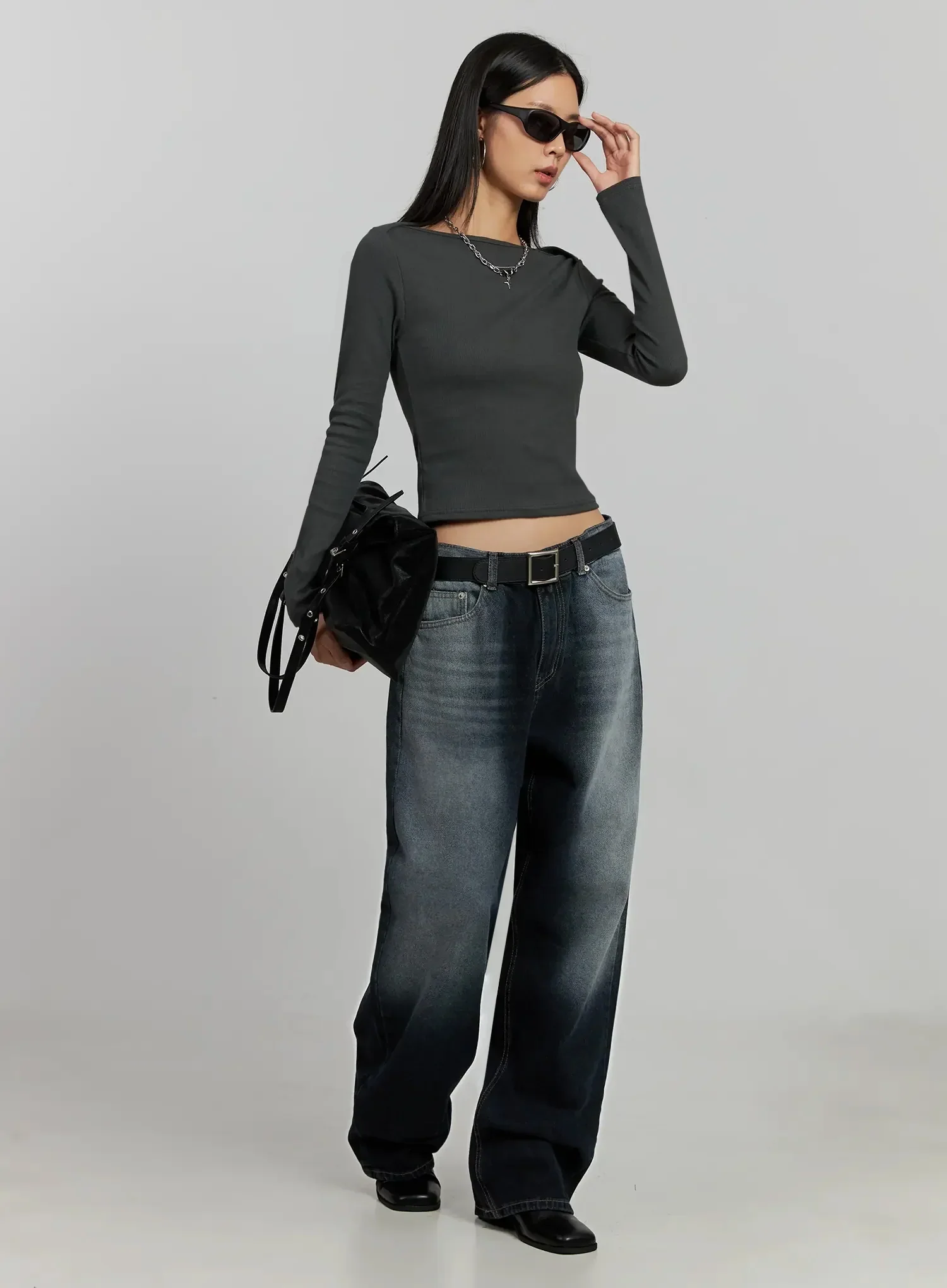 Chaya Washed Wide Jeans IJ505 - Image 2