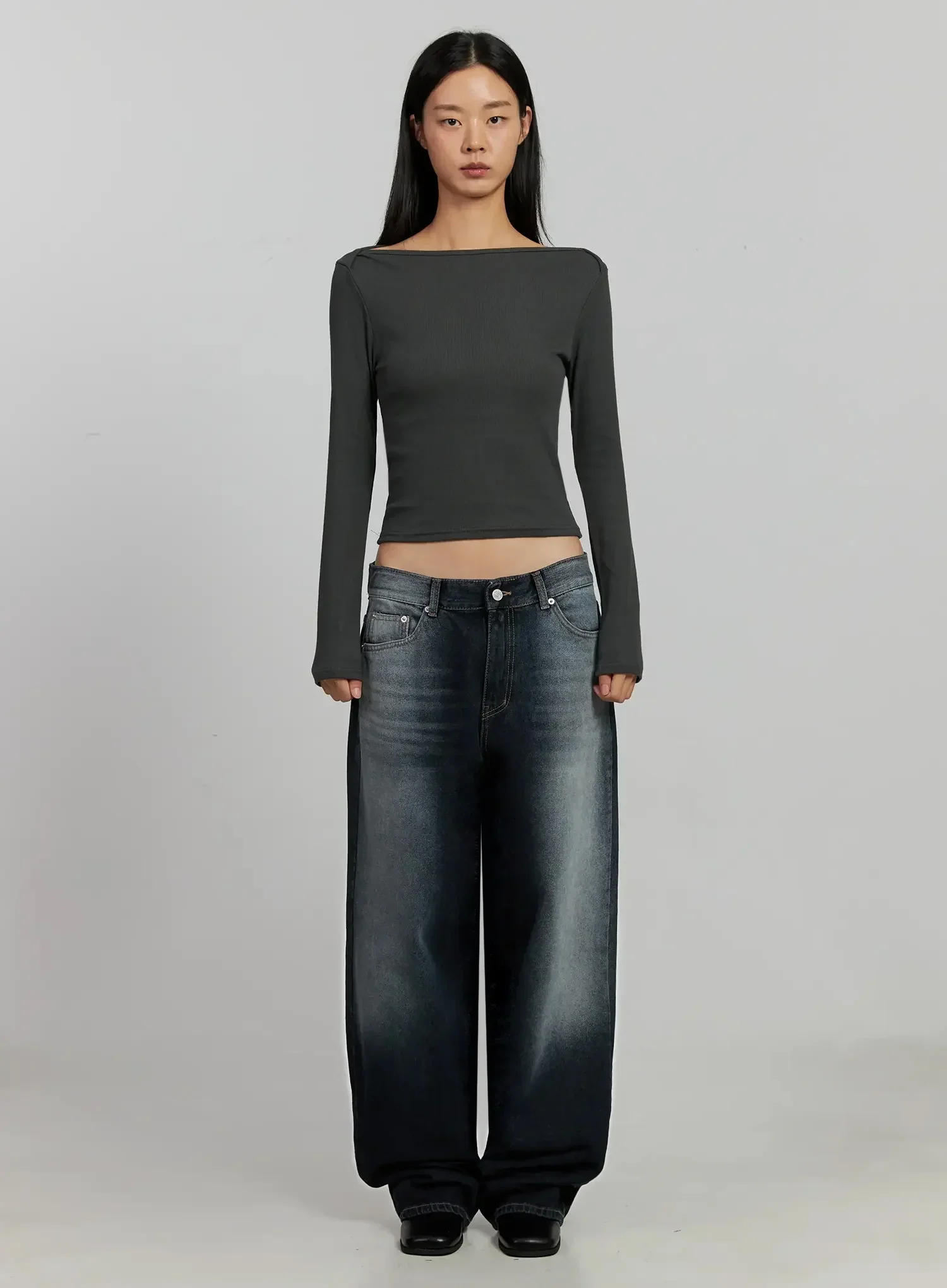 Chaya Washed Wide Jeans IJ505 - Image 6