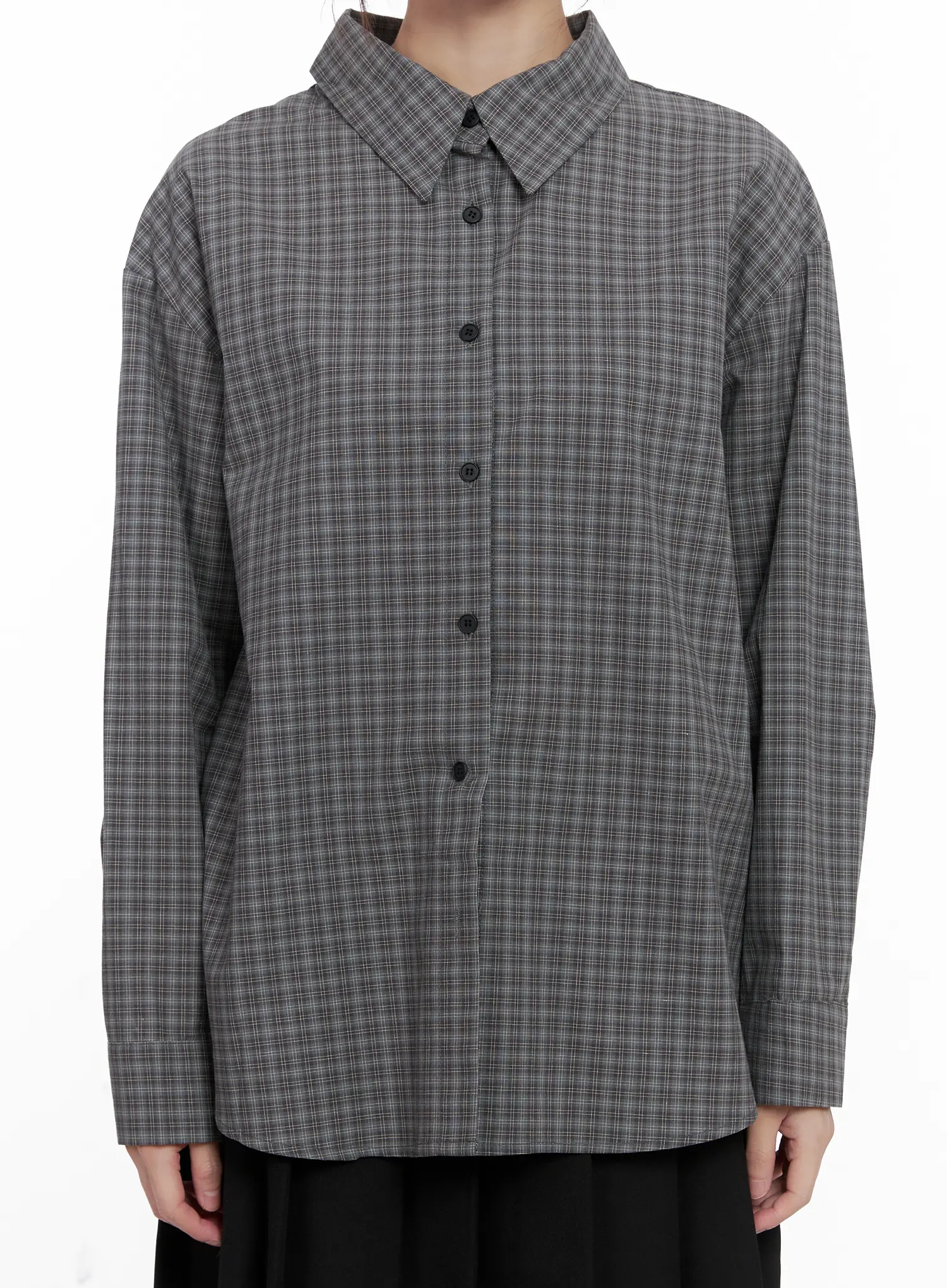 Checkered Button-Up Shirt CG515 - Image 3