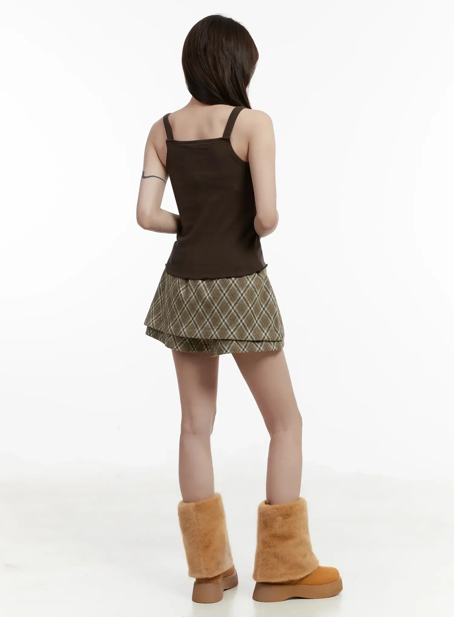 Checkered Pleats Skort IJ521 - Image 8