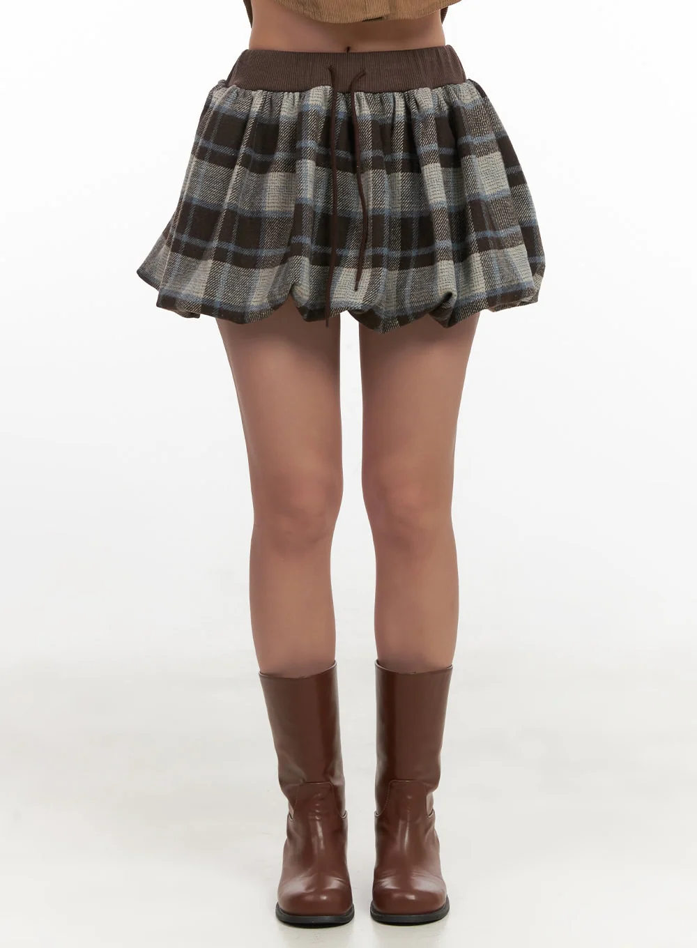 Checkered Print Mini Skirt CN426