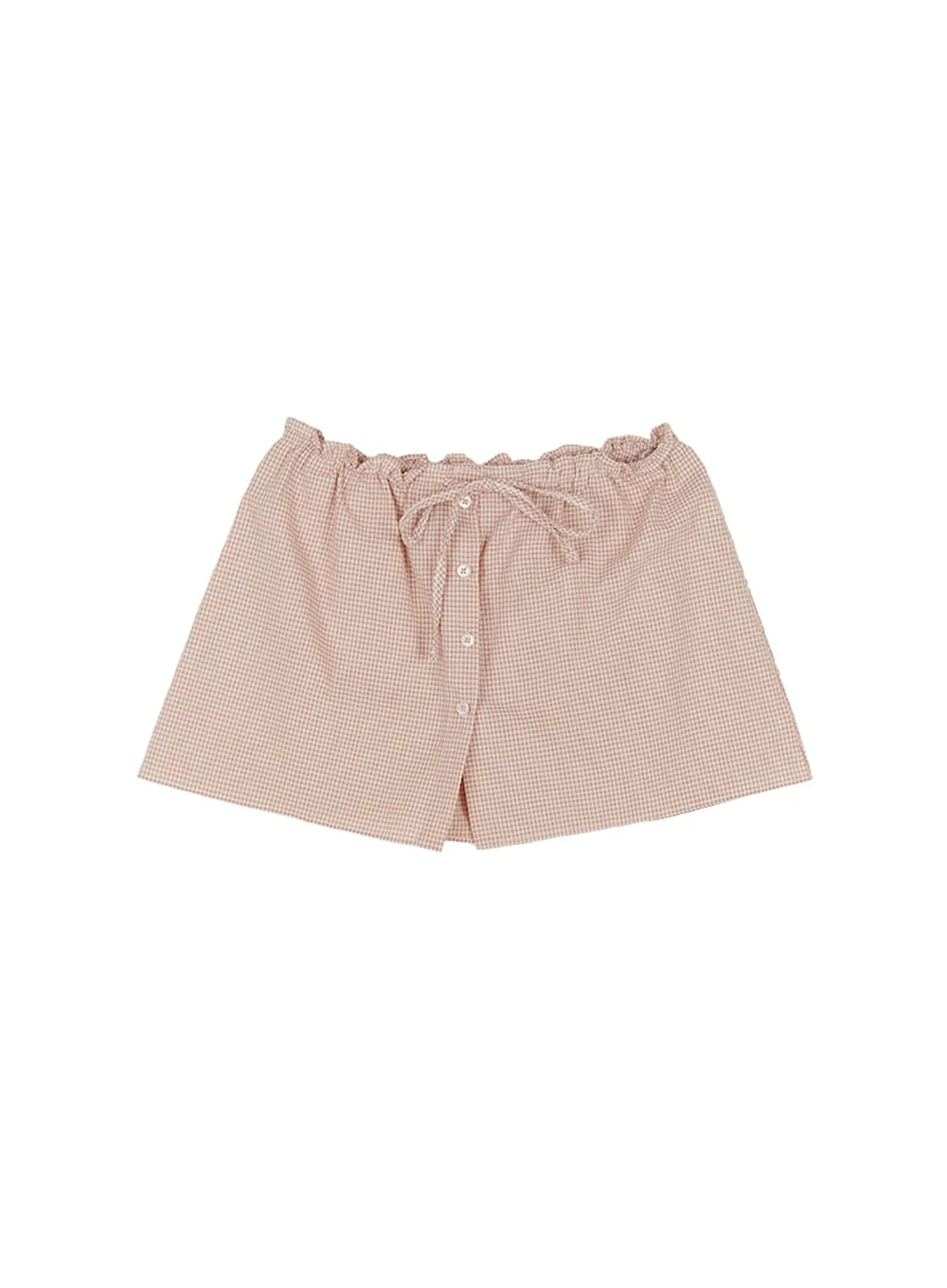 Checkered Ribbon Button Mini Skirt IY513 - Image 13