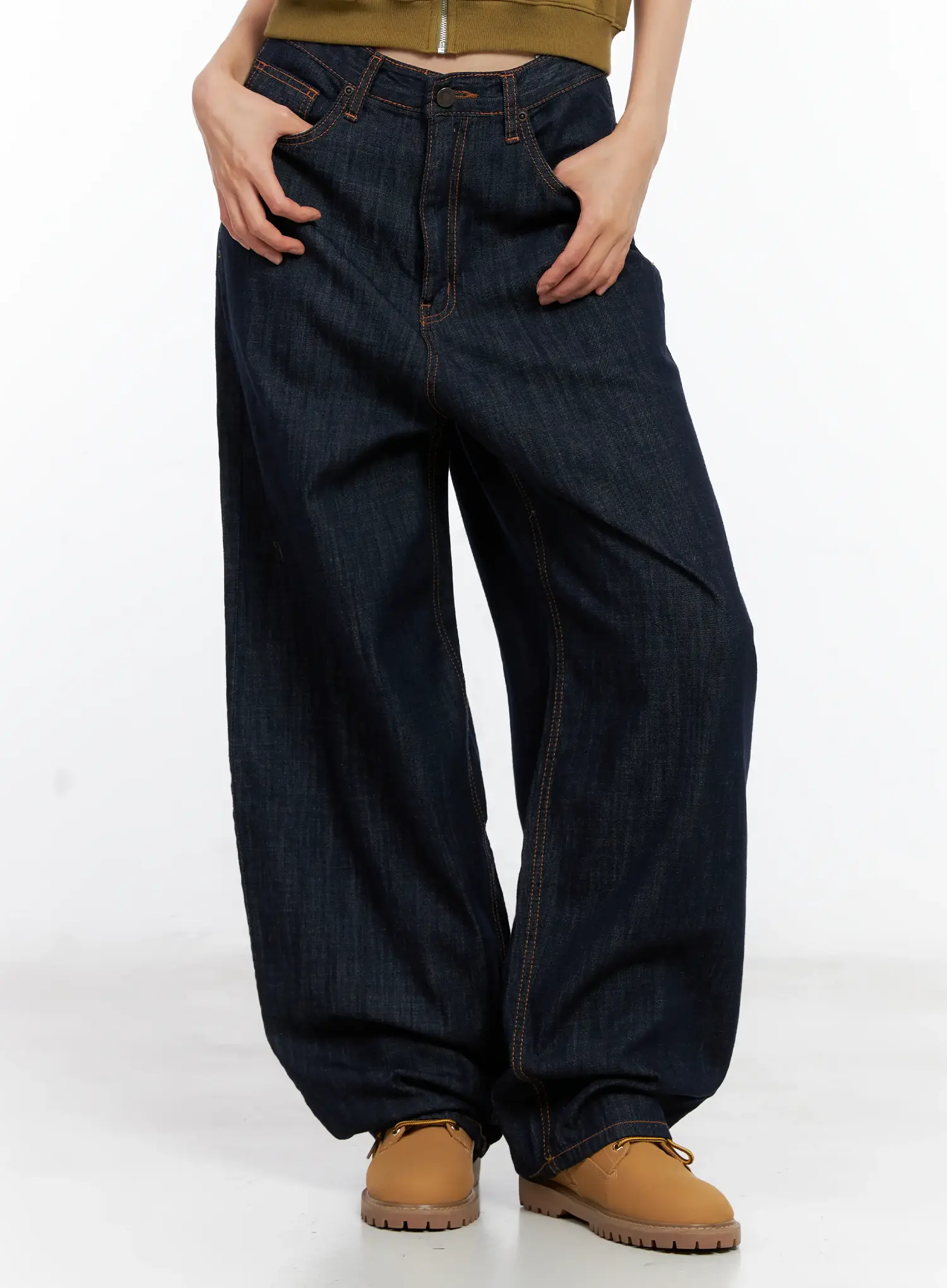 Cherry No-Fade Wide-Leg Denim Jeans CL529