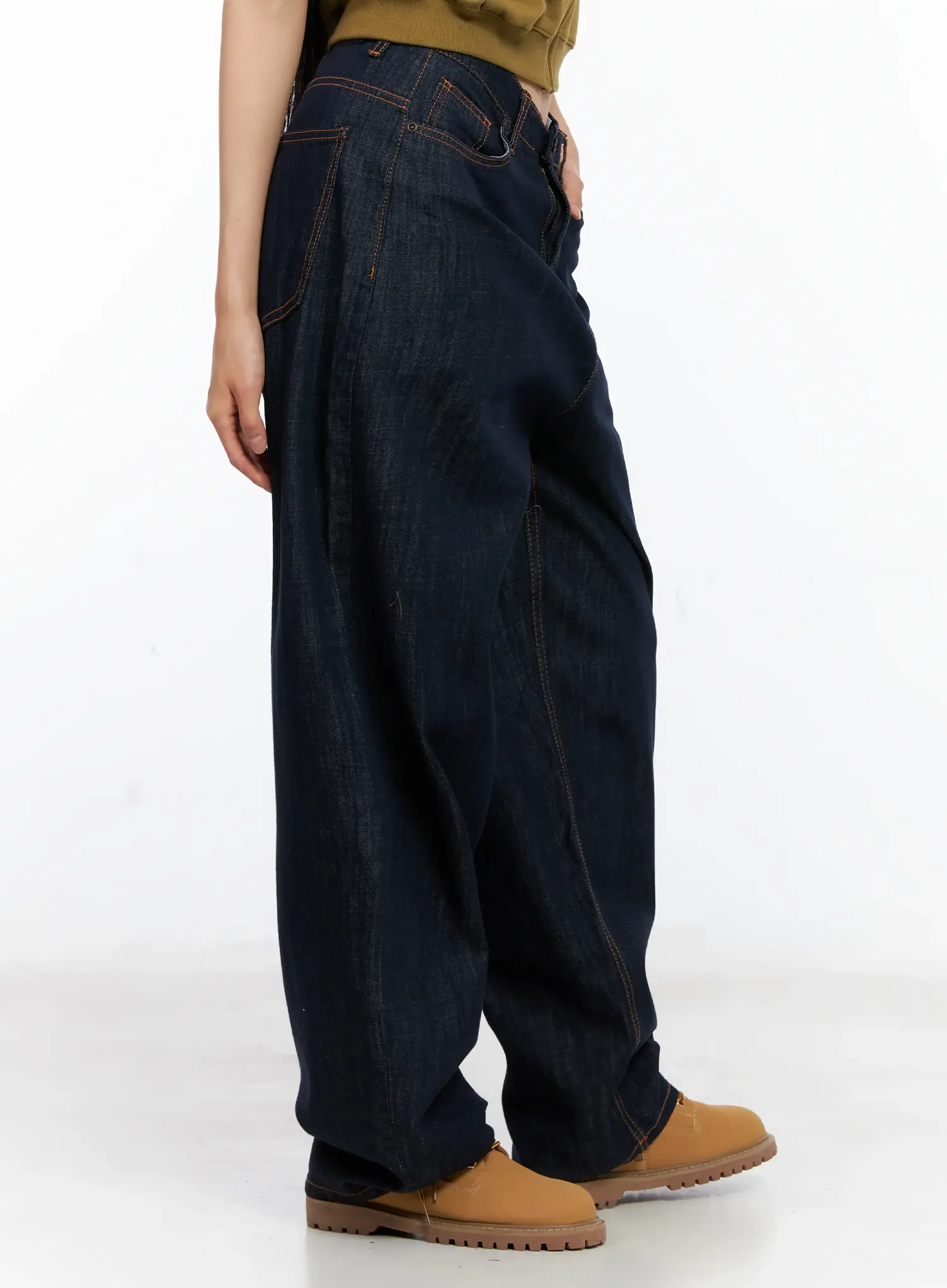 Cherry No-Fade Wide-Leg Denim Jeans CL529 - Image 5
