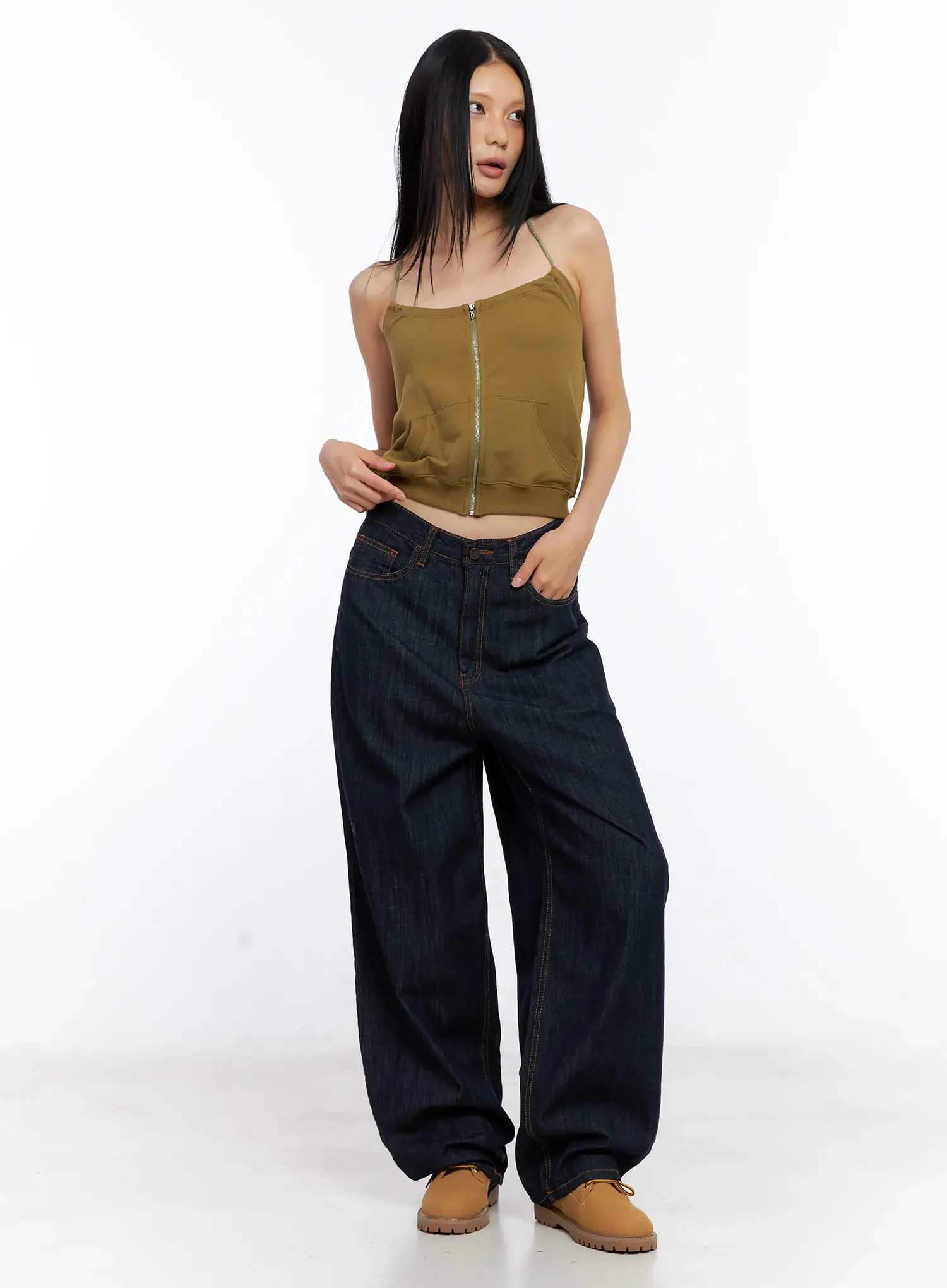 Cherry No-Fade Wide-Leg Denim Jeans CL529 - Image 7