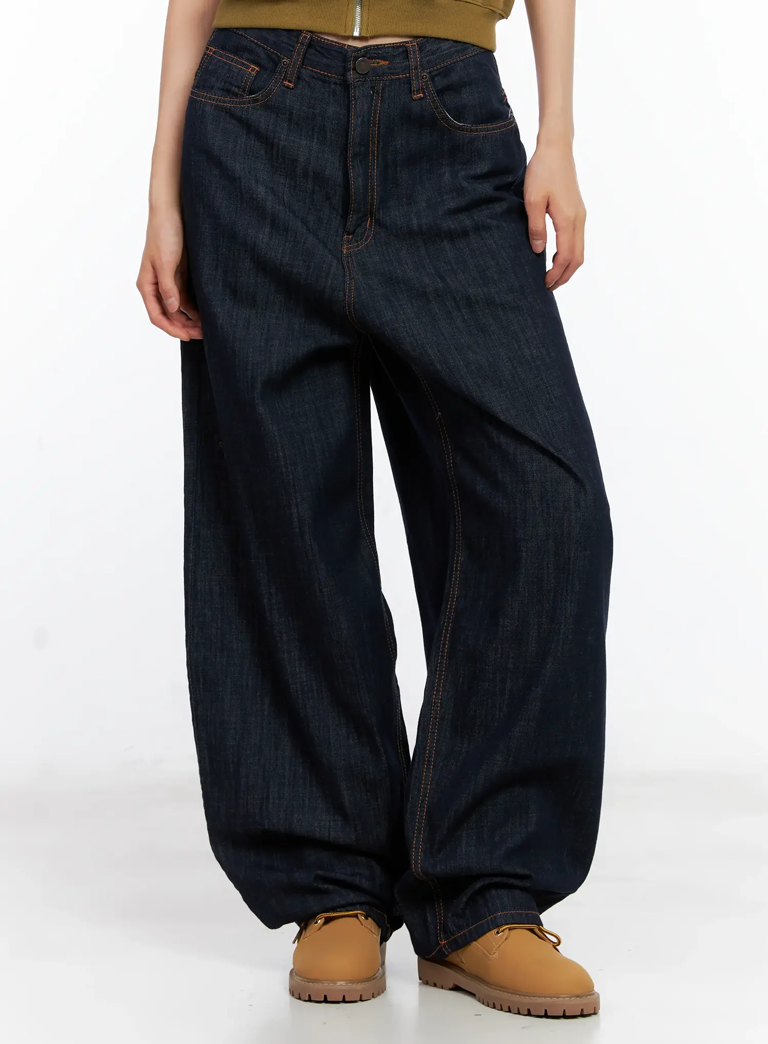 Cherry No-Fade Wide-Leg Denim Jeans CL529 - Image 8