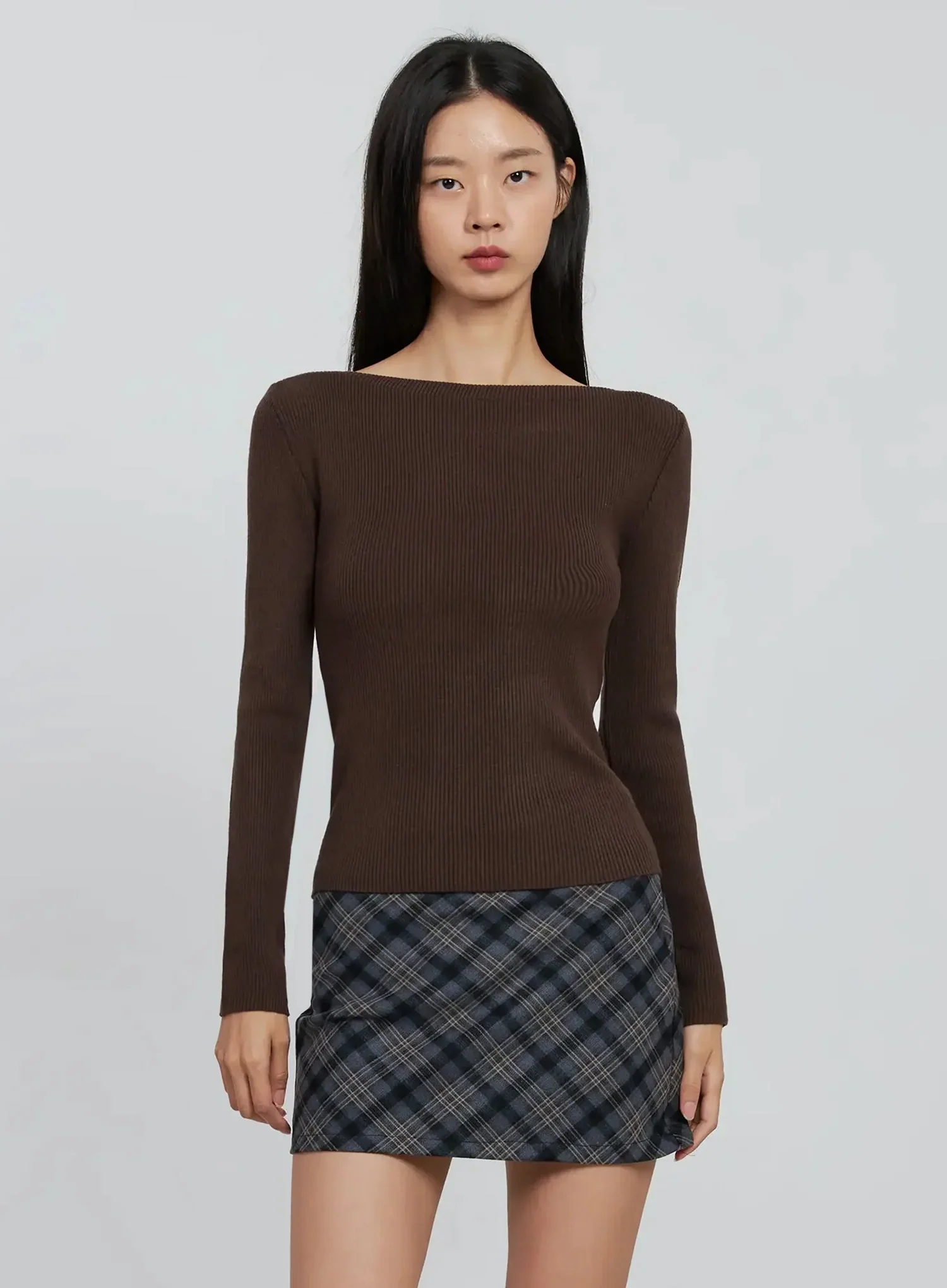 Chic Boat Neck Sweater IN507 - Image 3