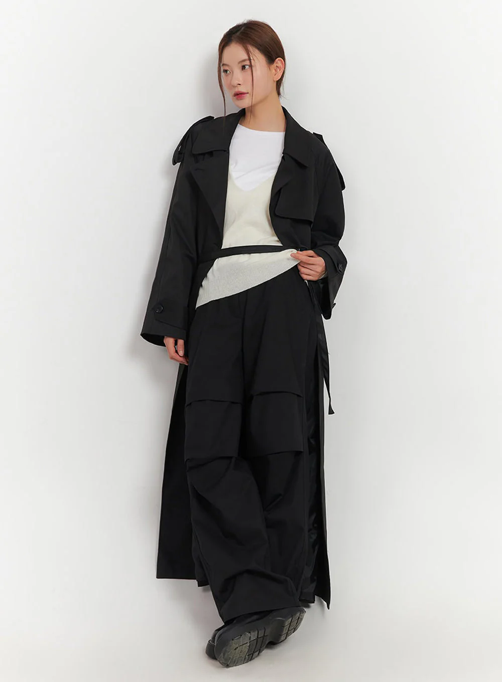 Chic Buckle Trench Coat IM513 - Image 13