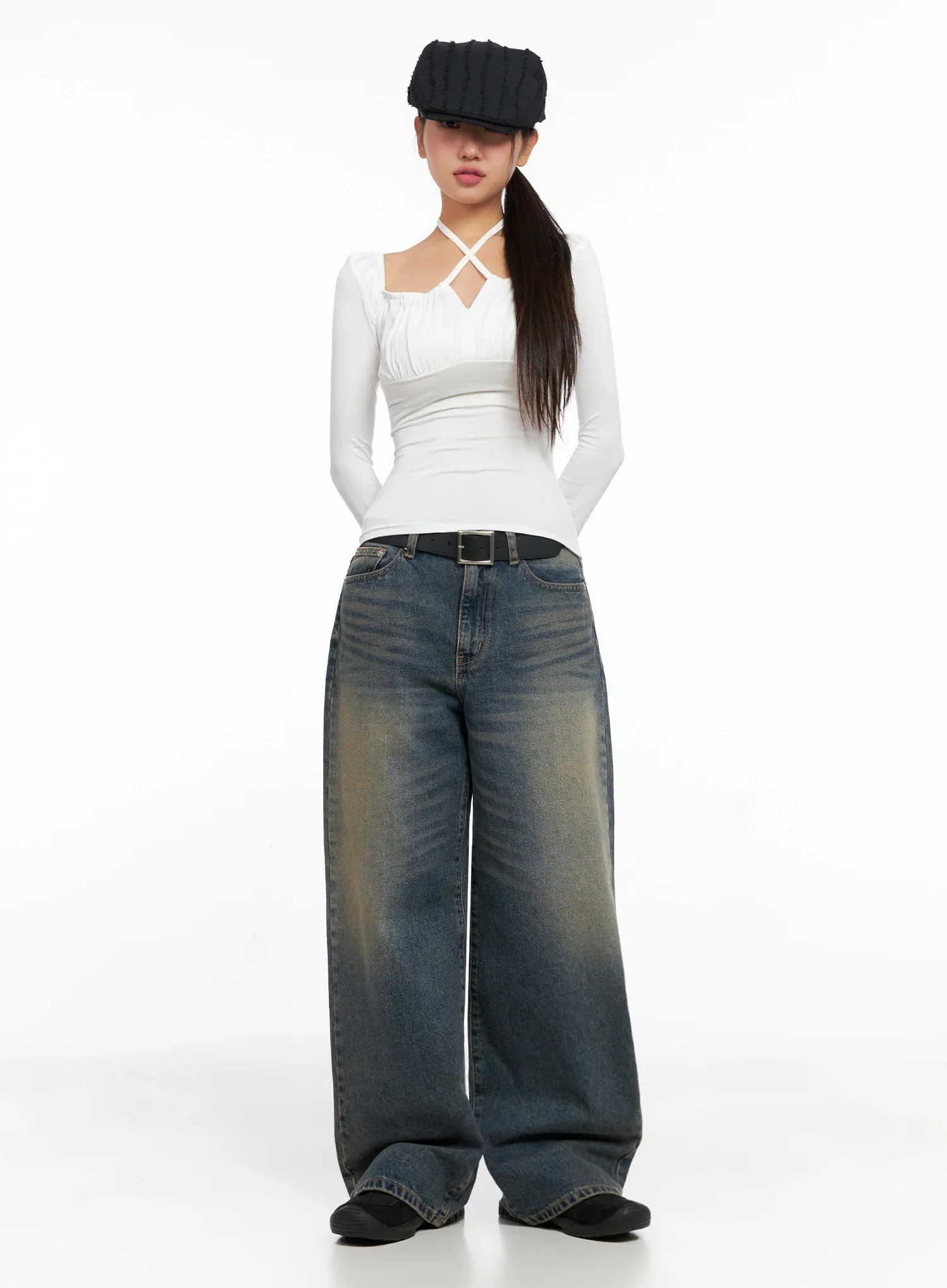 Chic Cross Strap Long Sleeve Tee IG528 - Image 13