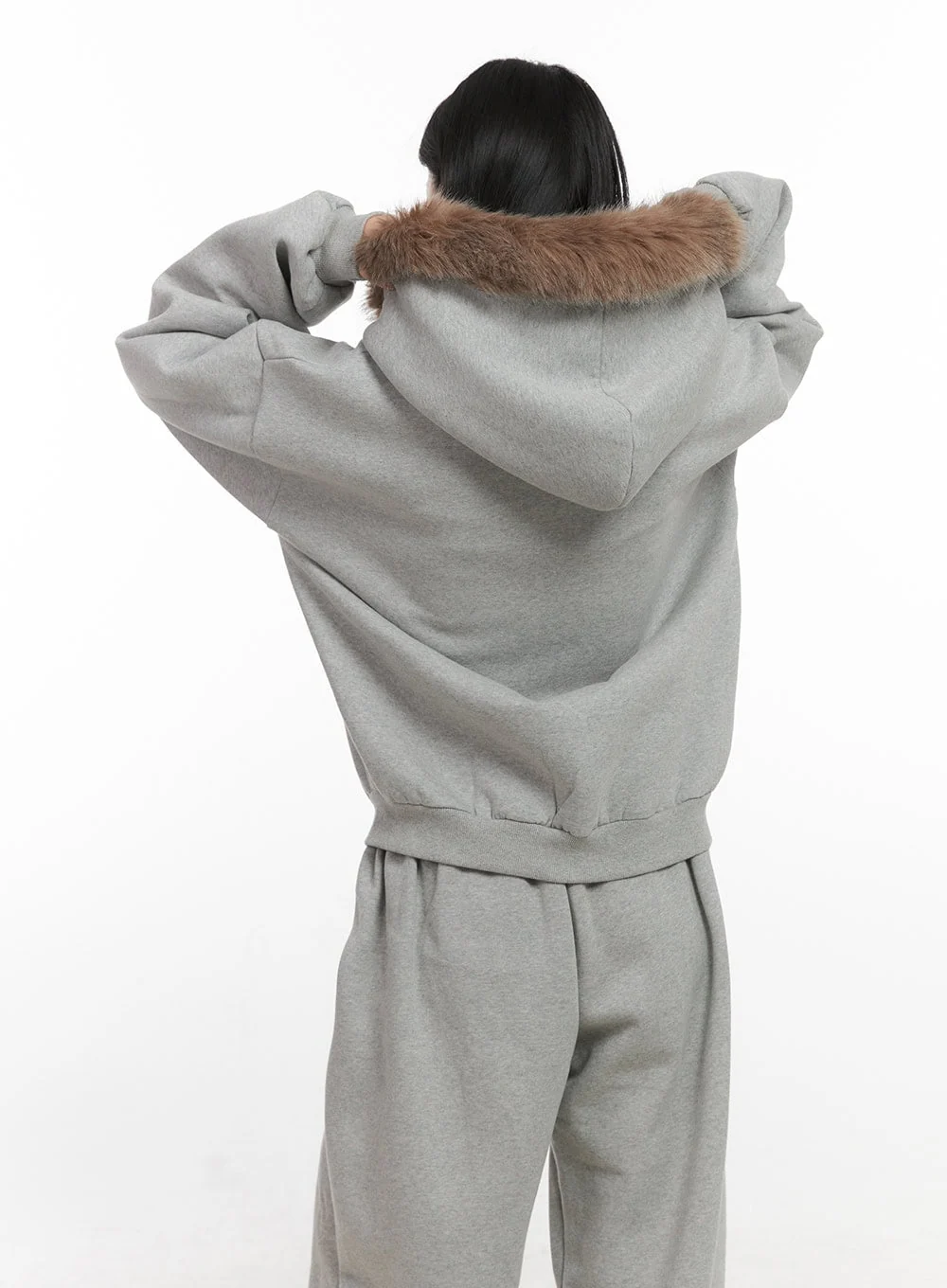 Chic Fur Zip-Up Hoodie CN416 - Image 8