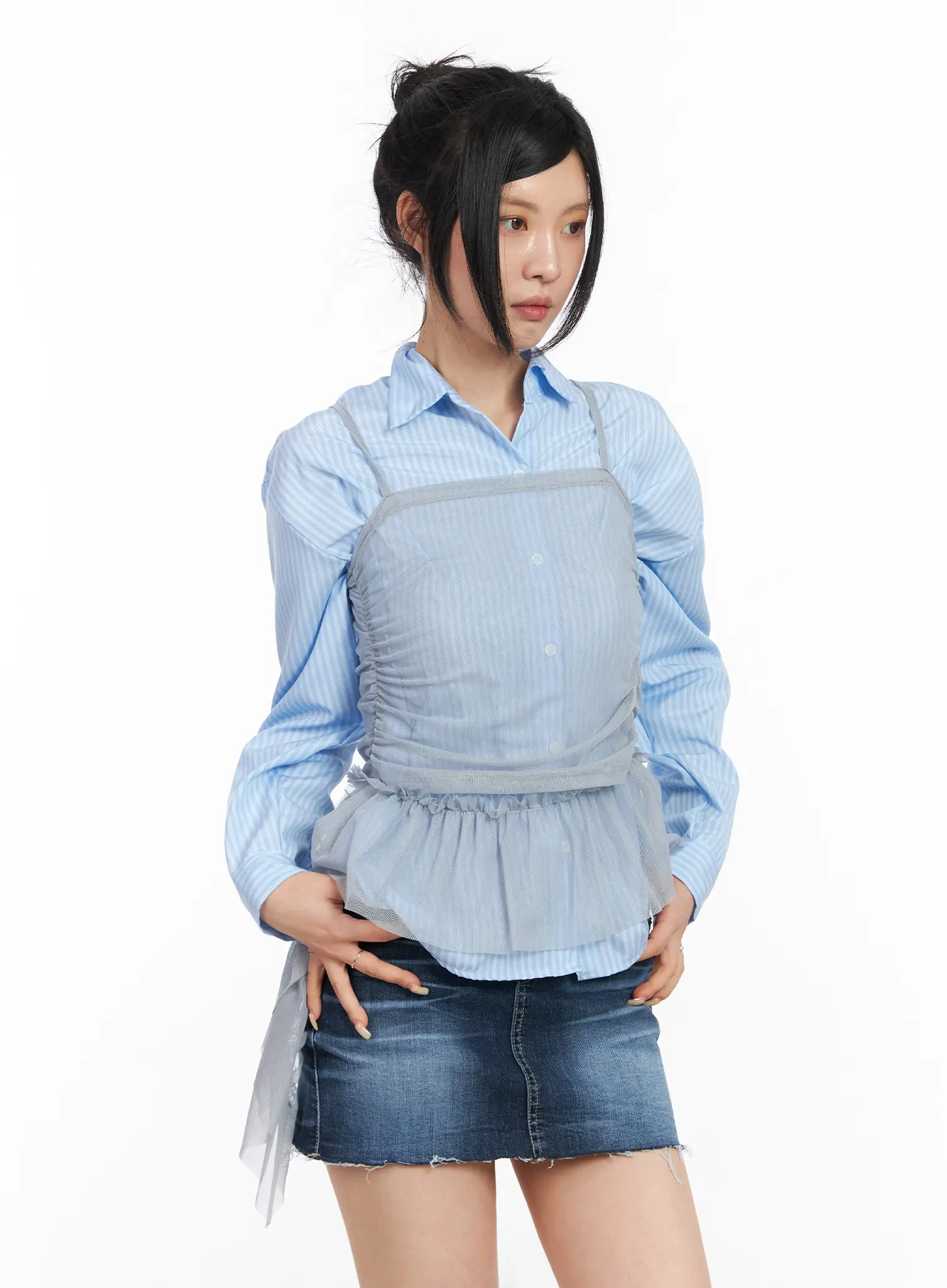 Chic Layered Bustier Top CM516 - Image 3