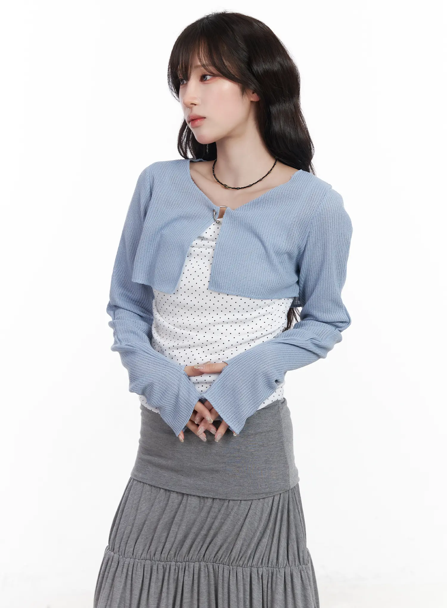 Chic Net Crop Cardigan CF519