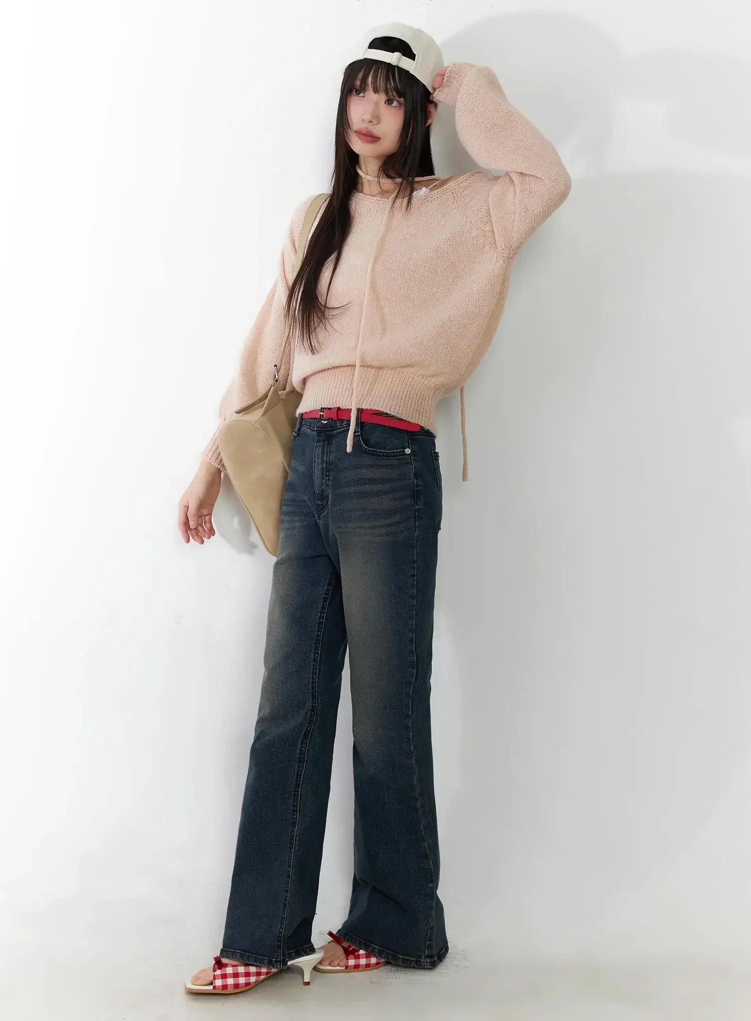 Chic Off-Shoulder Knit Sweater and Thin Scarf Set F517 - Image 12