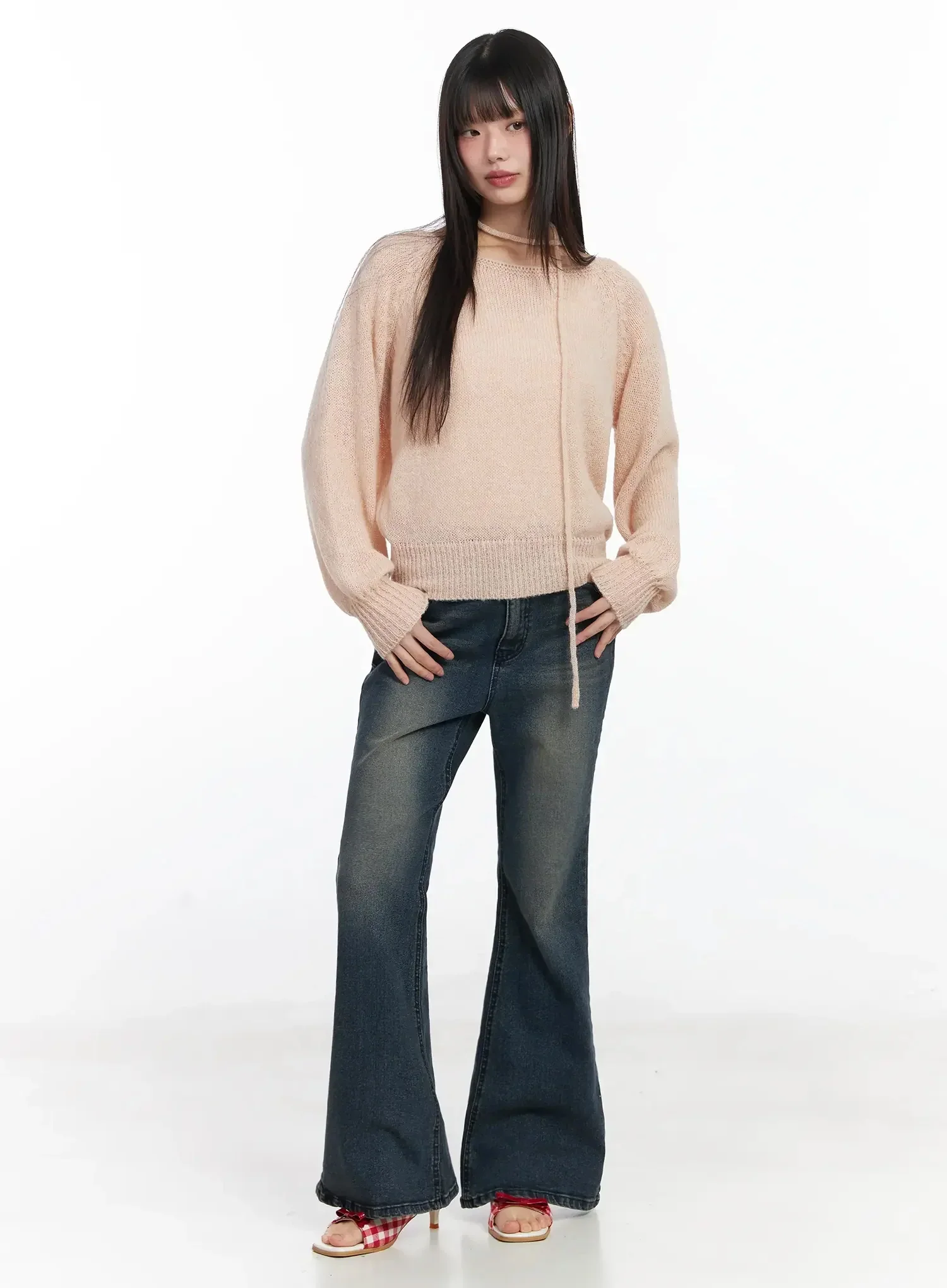 Chic Off-Shoulder Knit Sweater and Thin Scarf Set F517 - Image 9