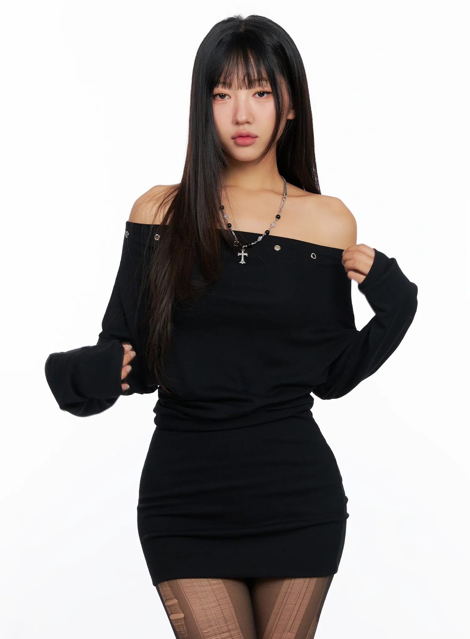 Chic Off-Shoulder Mini Dress CO514 - Image 4