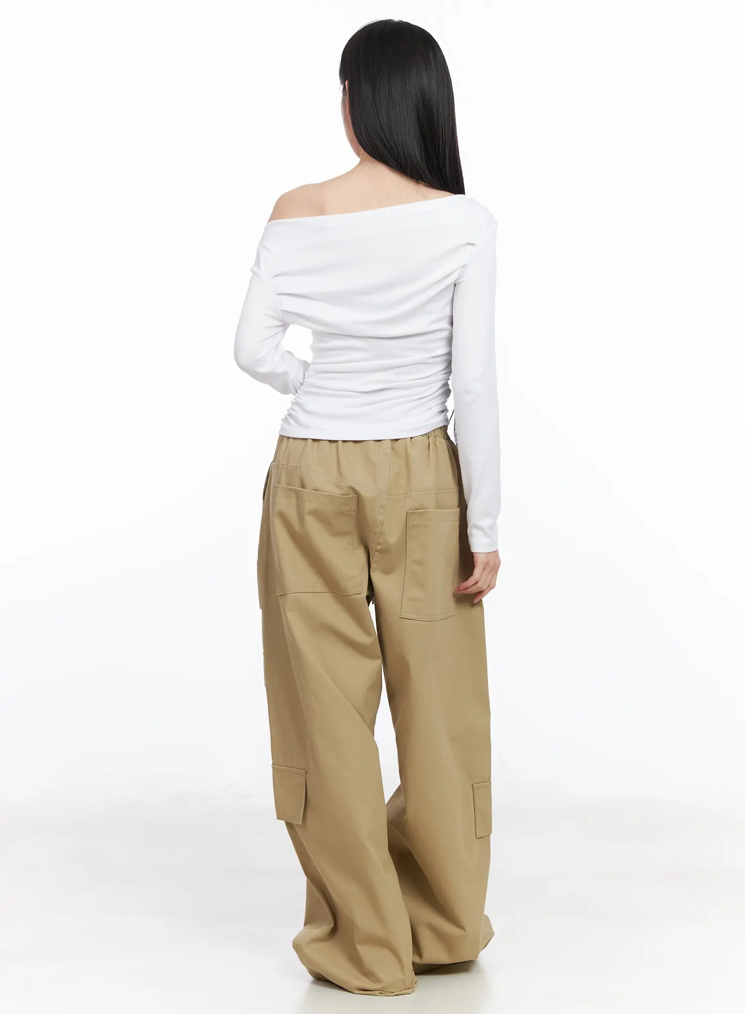 Chic Off-Shoulder Shirred Blouse CF519 - Image 5