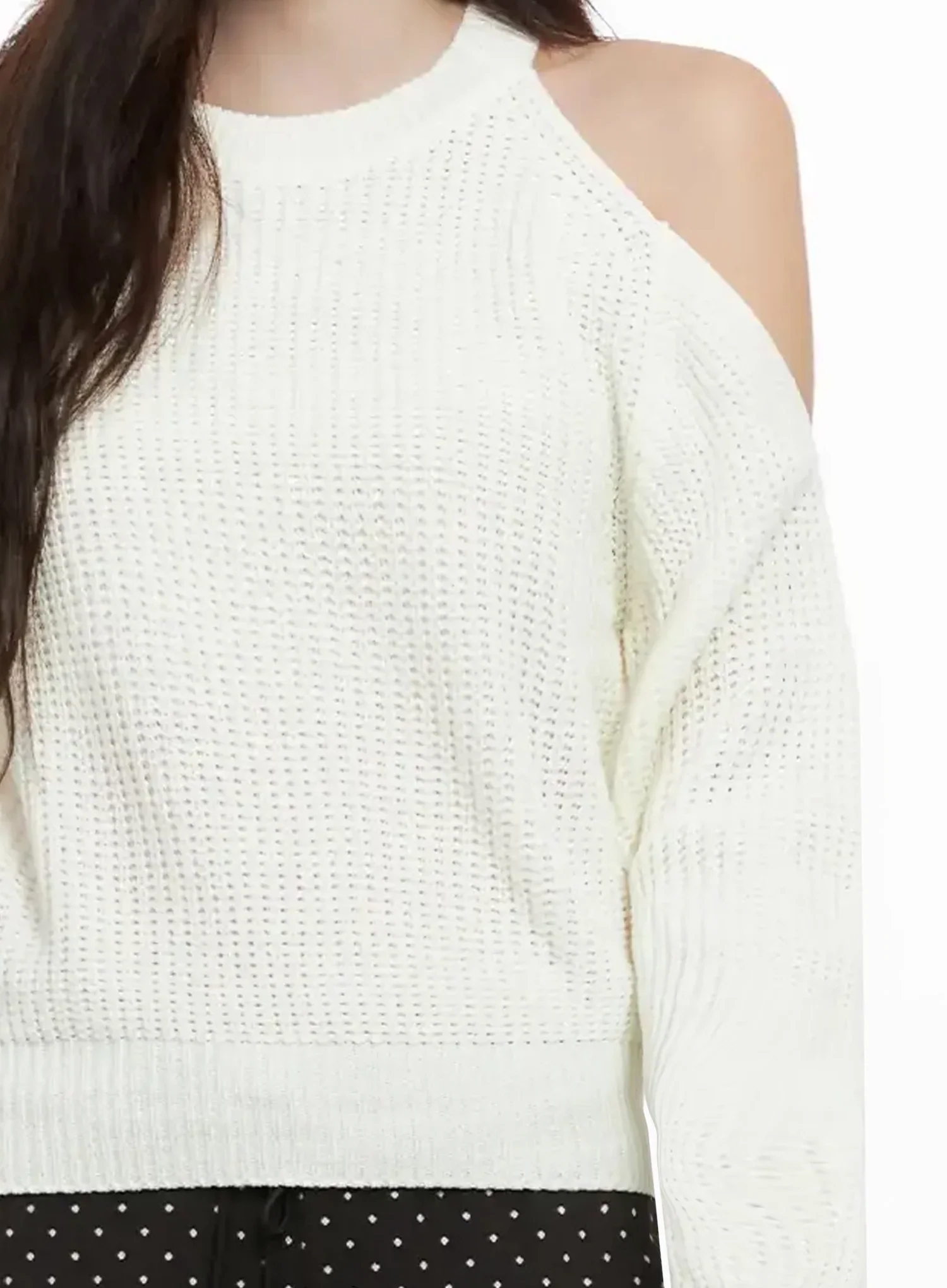 Chic Open Shoulder Knit Top IN514 - Image 4