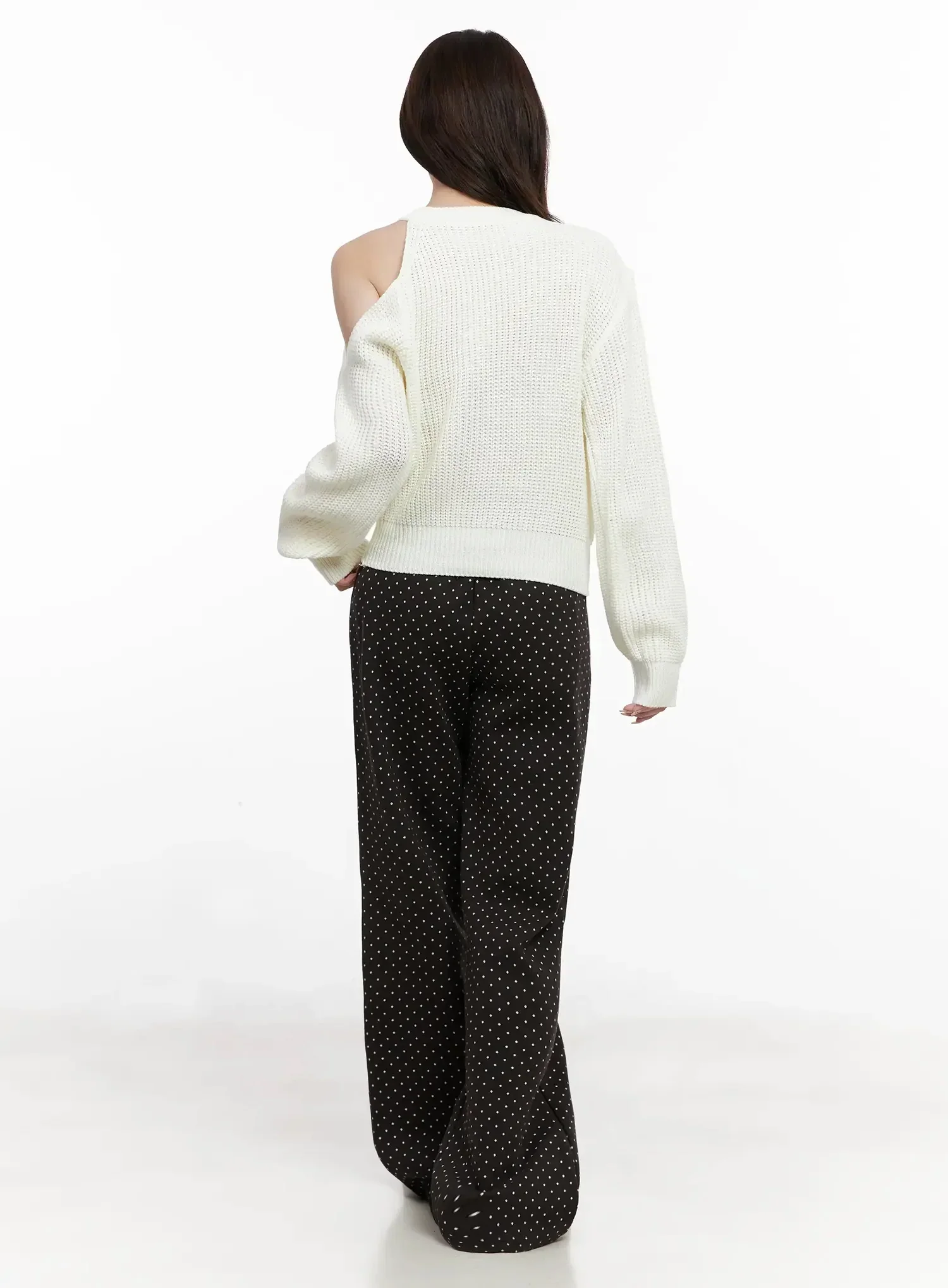 Chic Open Shoulder Knit Top IN514 - Image 9