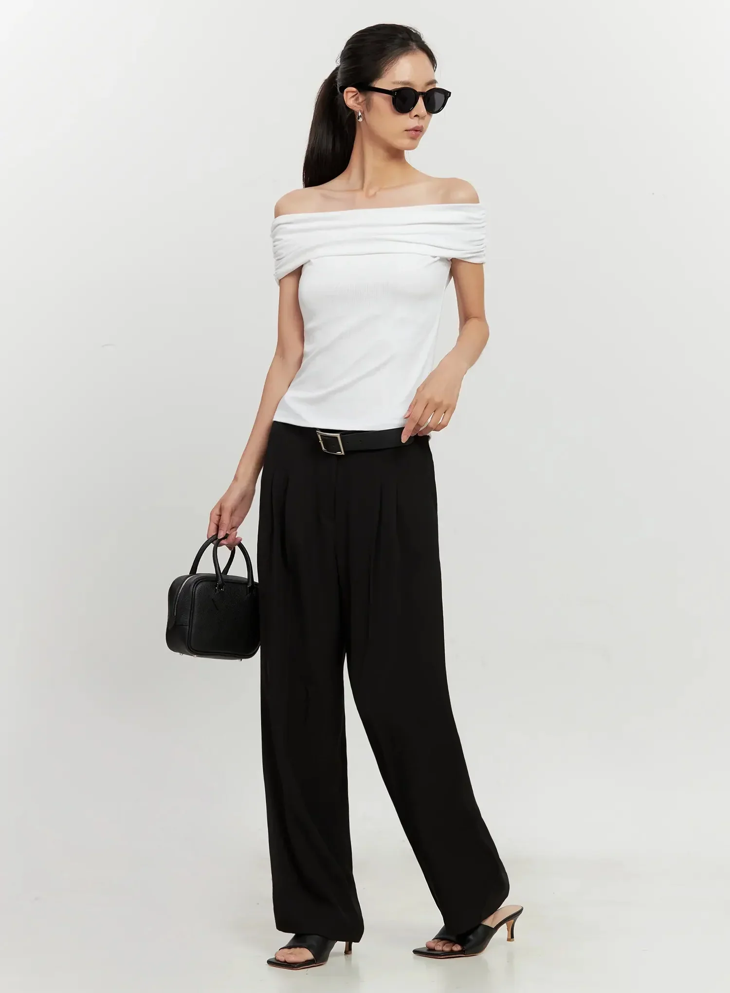 Chic Pintuck Wide-Leg Slacks IS516 - Image 10