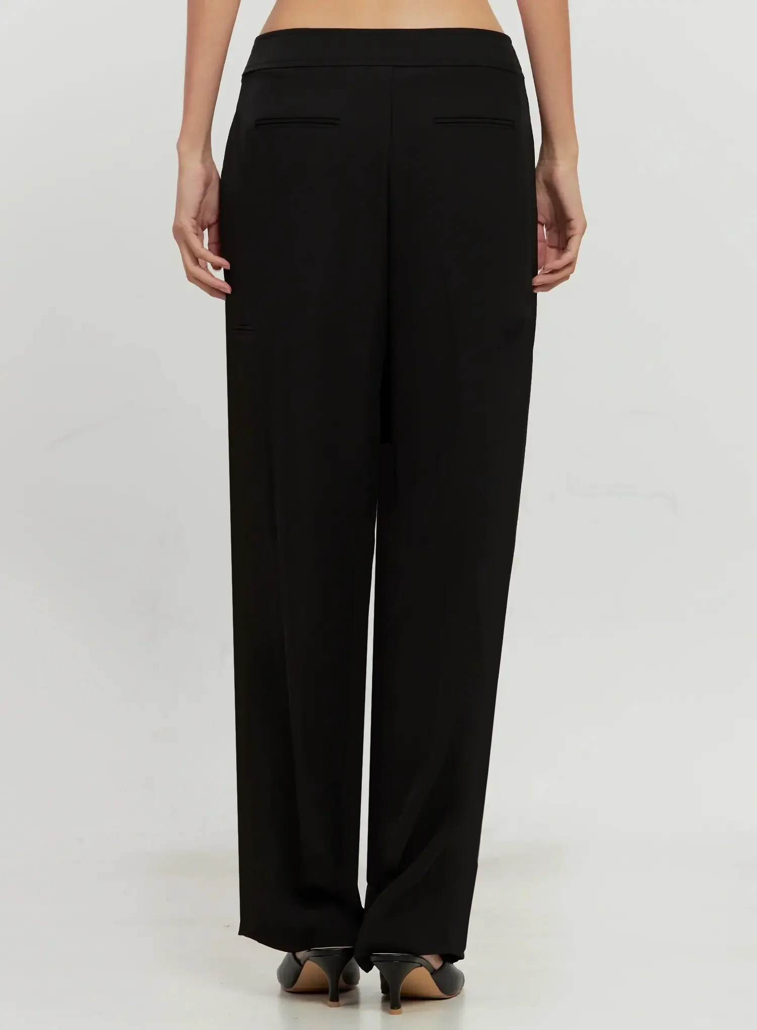 Chic Pintuck Wide-Leg Slacks IS516 - Image 16