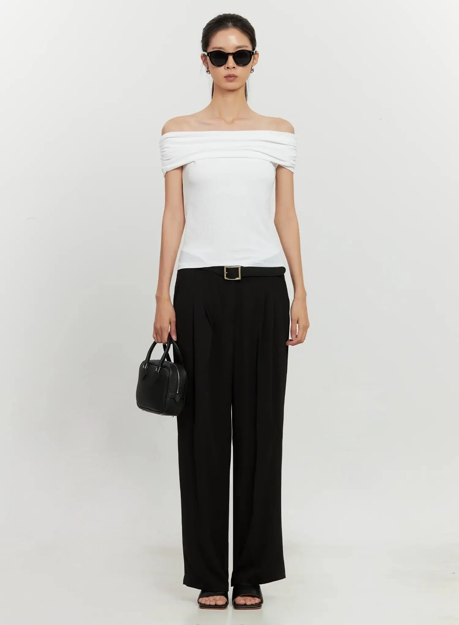 Chic Pintuck Wide-Leg Slacks IS516 - Image 18