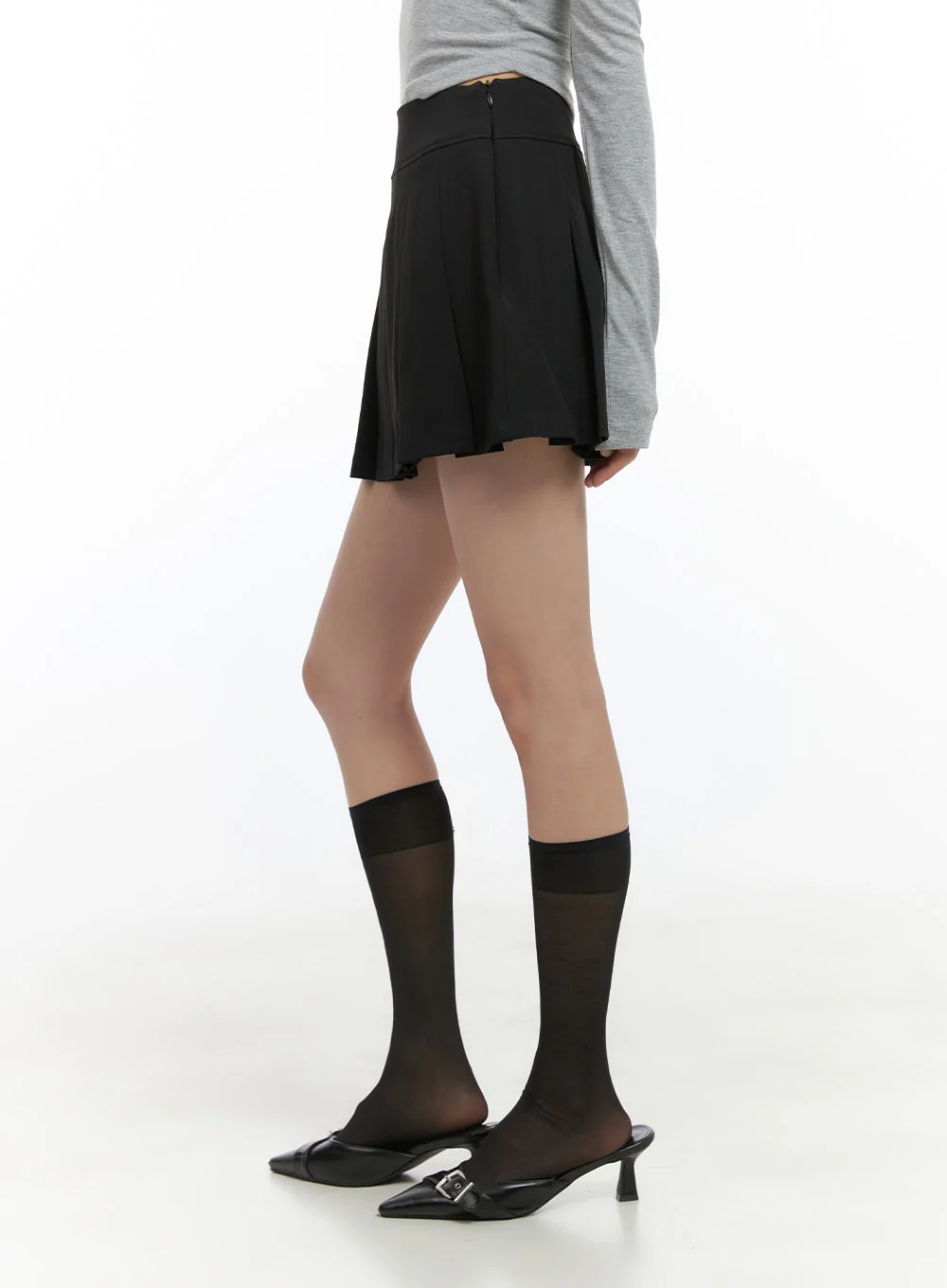 Chic Pleat Detail Mini Skirt CS412 - Image 3