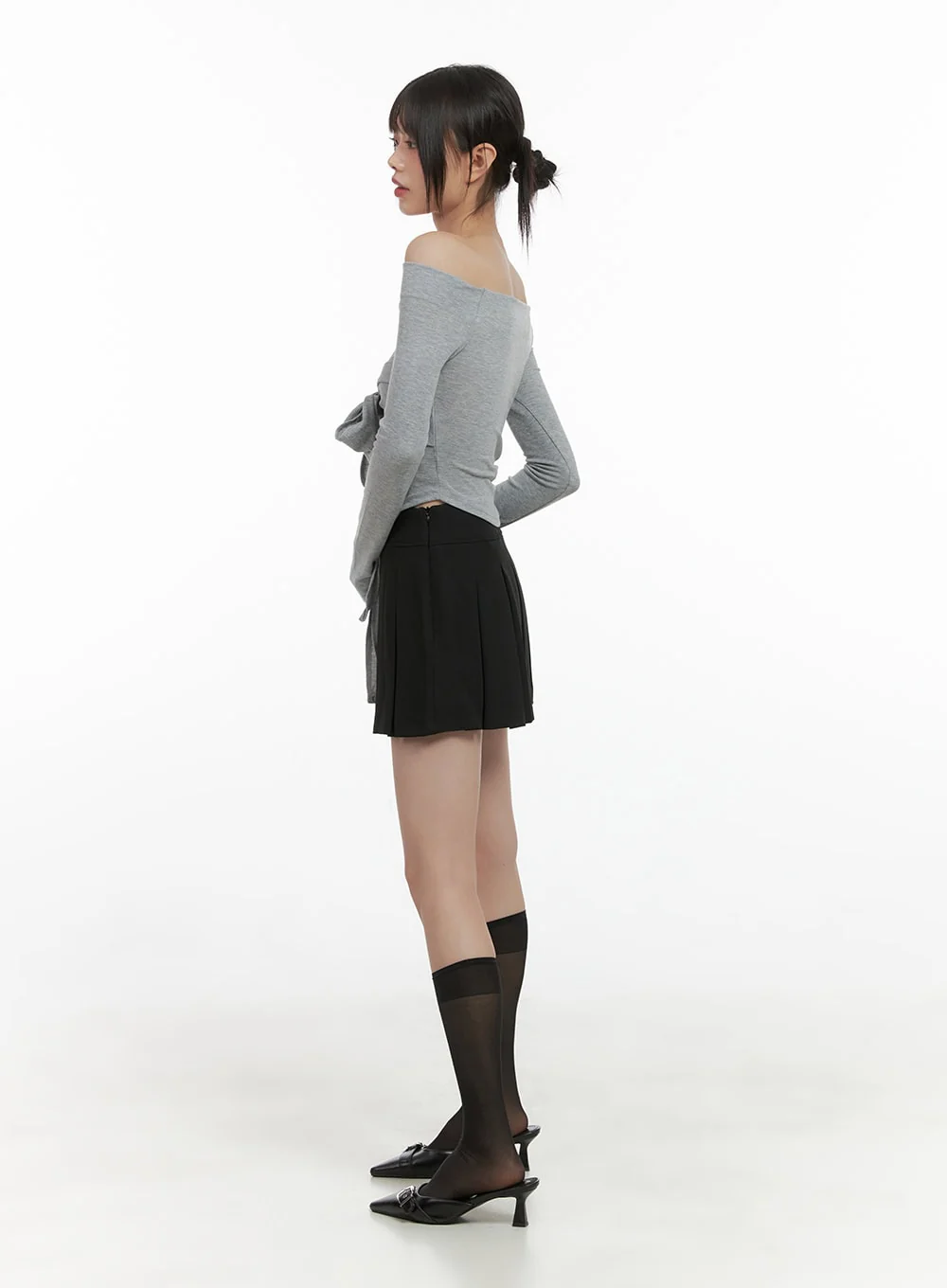 Chic Pleat Detail Mini Skirt CS412 - Image 4