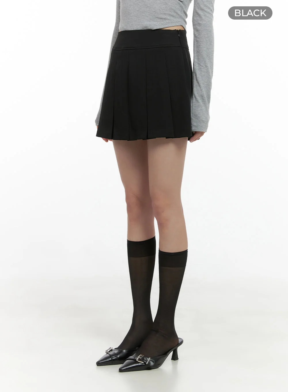 Chic Pleat Detail Mini Skirt CS412 - Image 7