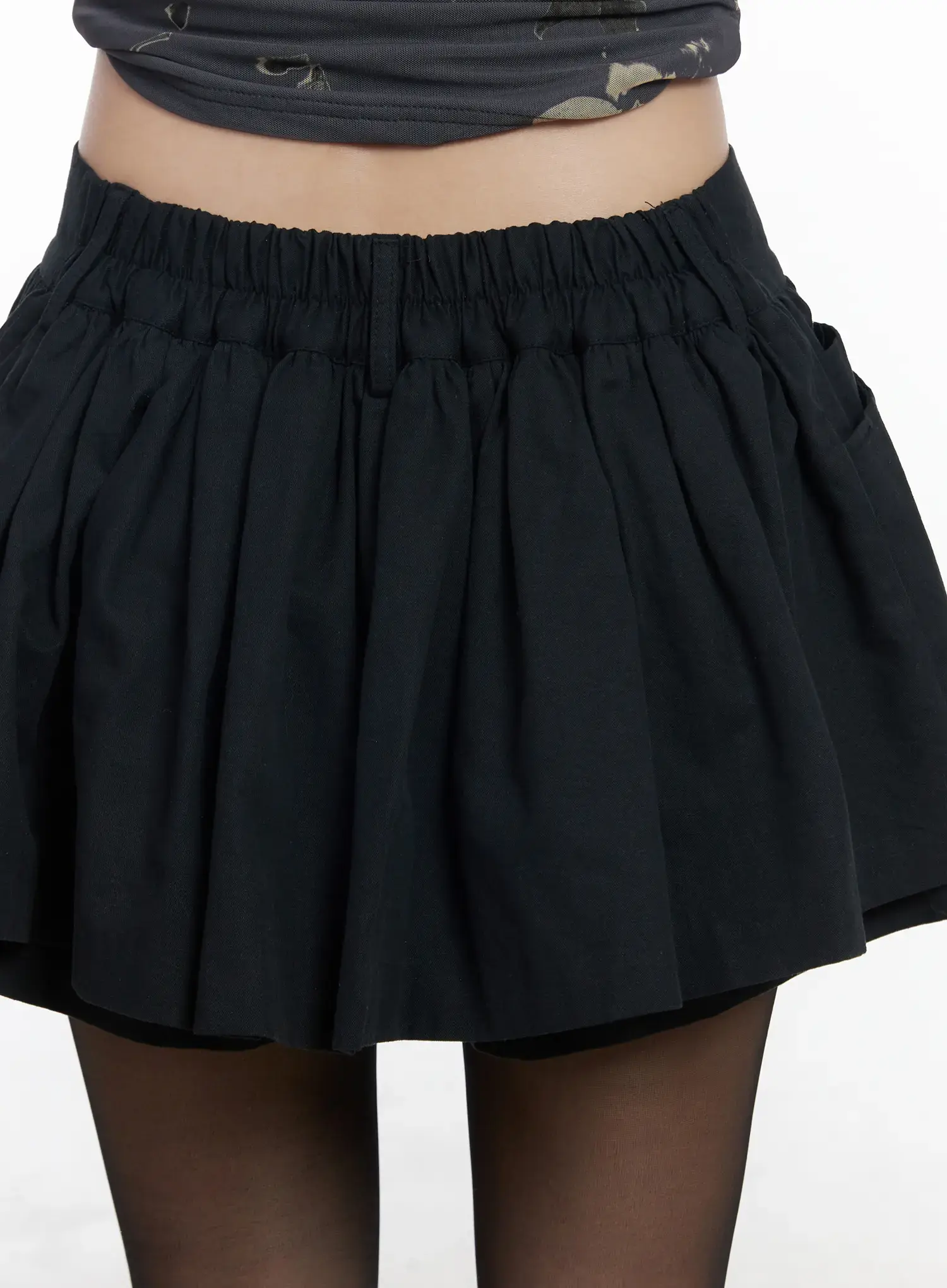 Chic Pleated Mini Skort with Elastic Waistband CJ526 - Image 10