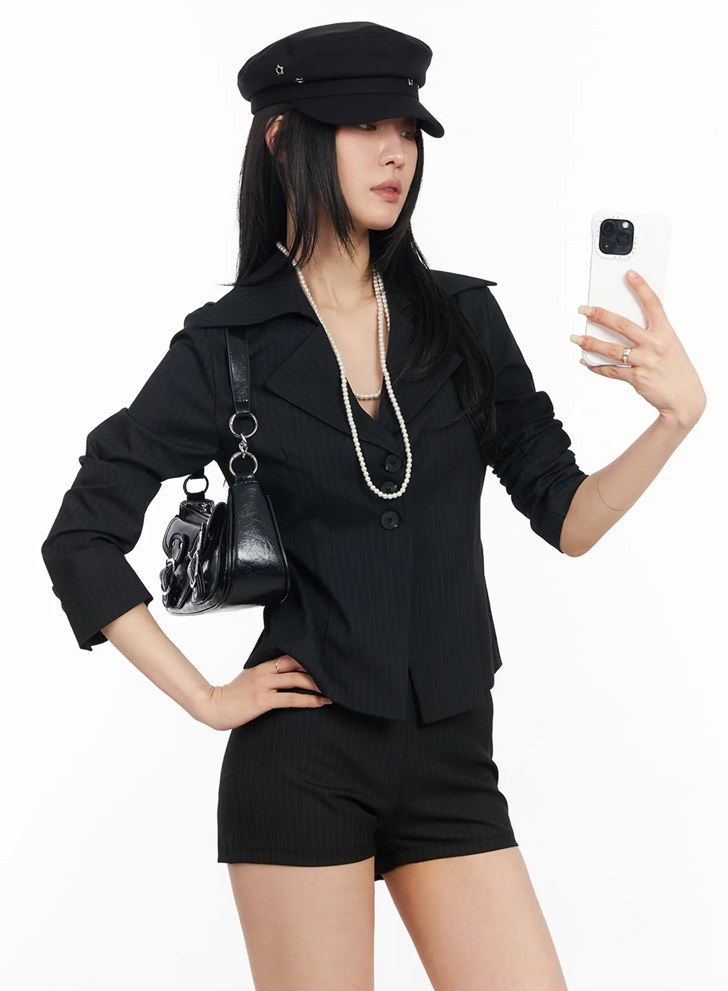 Chic Striped Tailored Blazer Jacket CM517