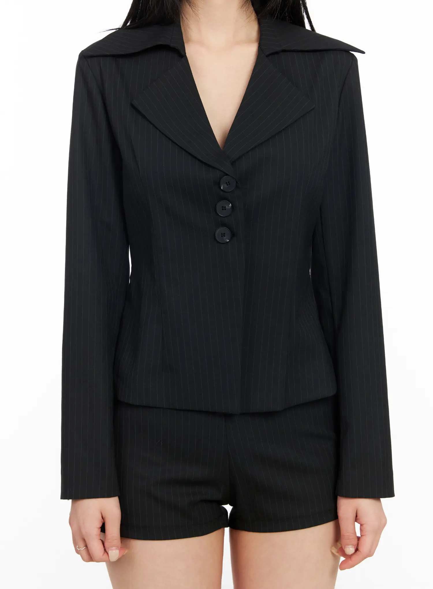 Chic Striped Tailored Blazer Jacket CM517 - Image 5