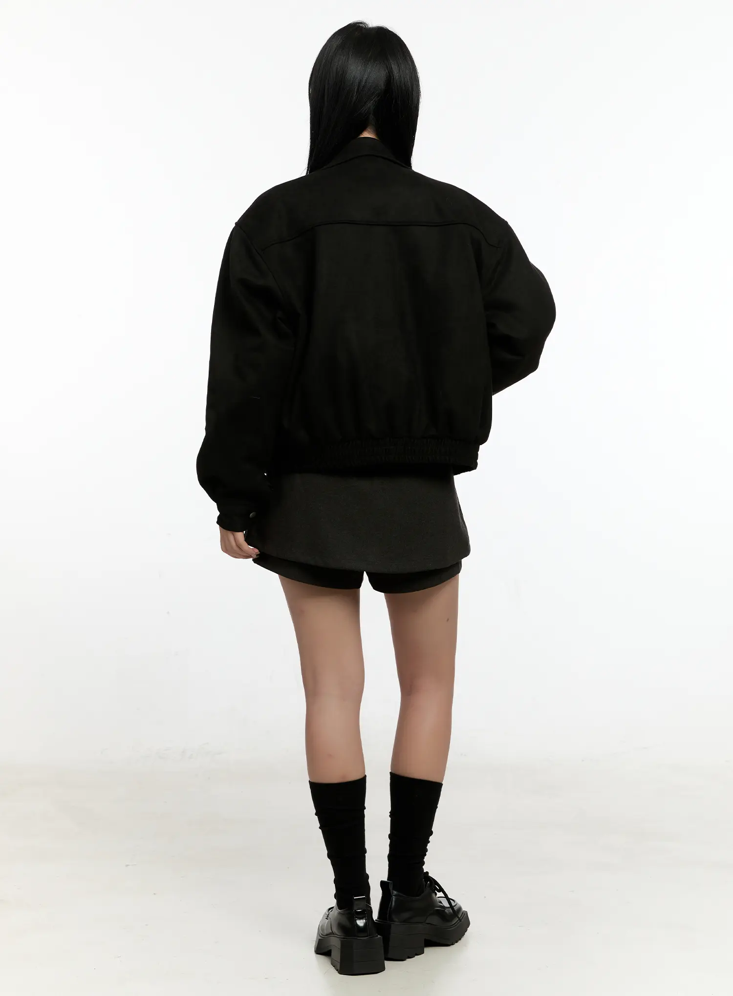 Chic Suede Pocket Collar Puffer Jacket CN505 - Image 5