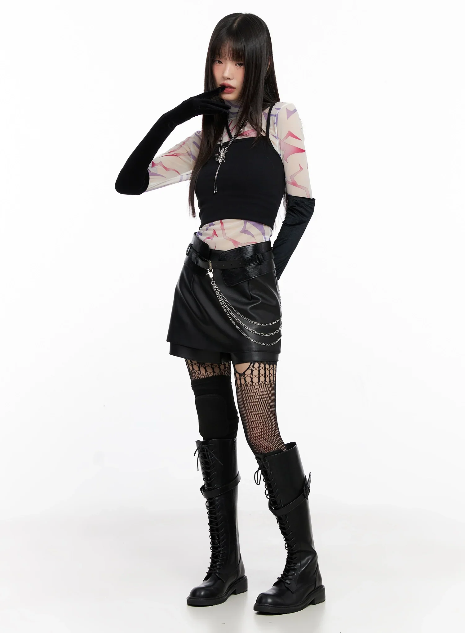 Chic Velvet Long Gloves IN507 - Image 6
