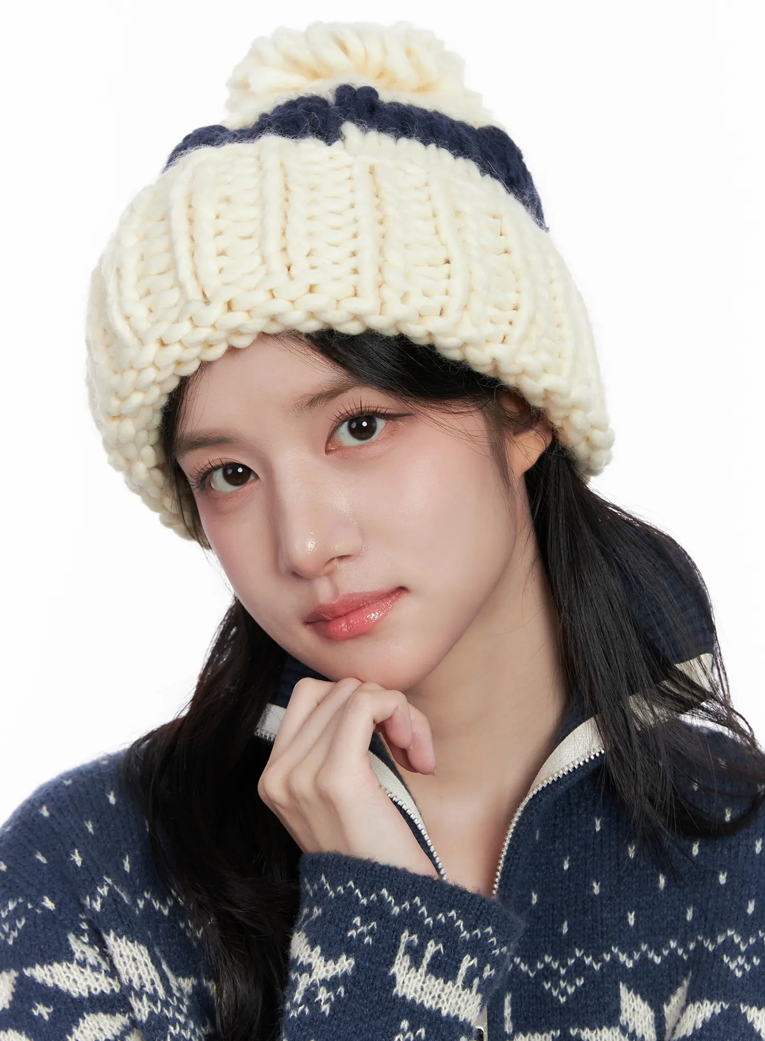 Chunky Knit Beanie CO524 - Image 4