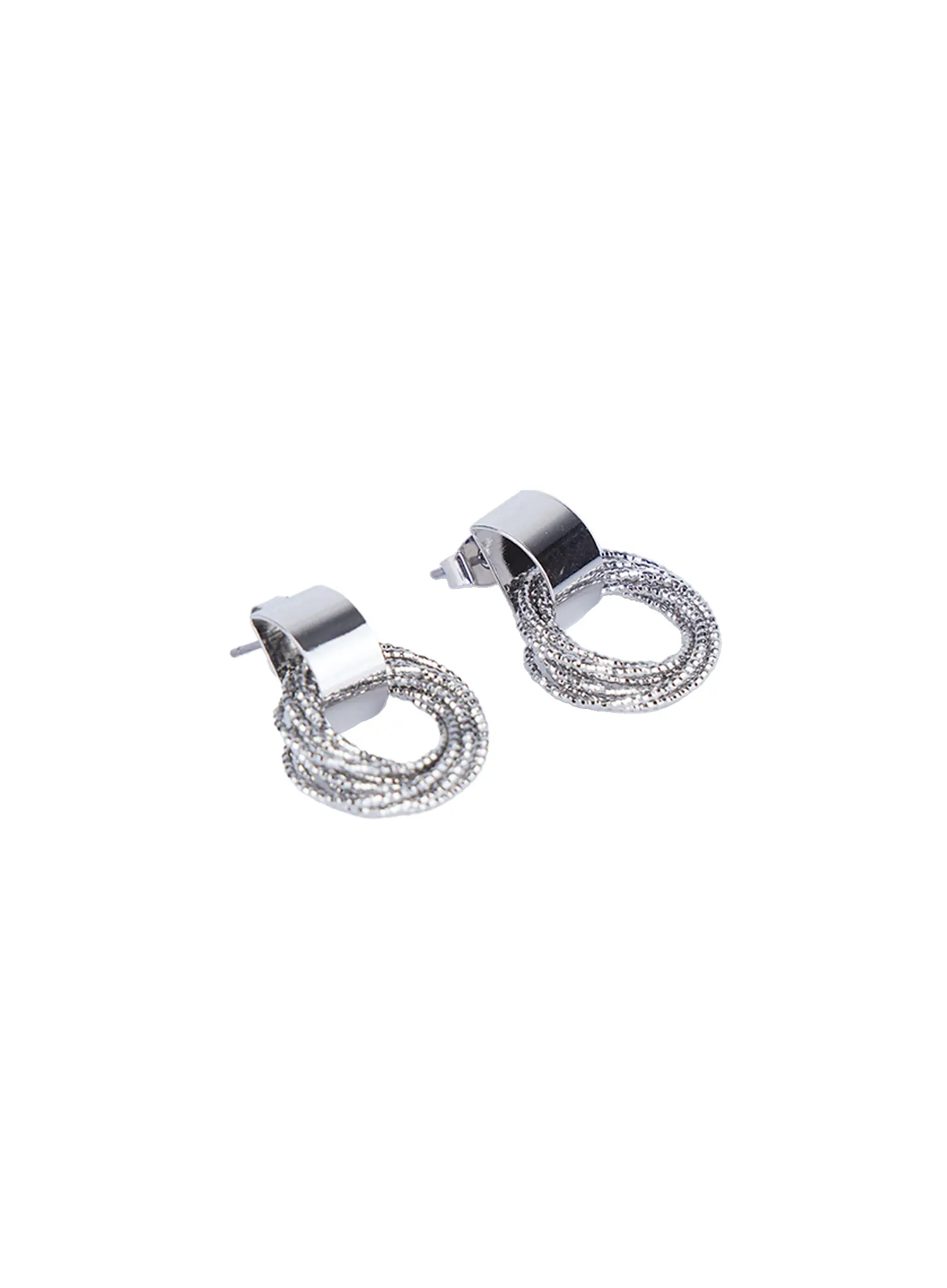 Chunky Threaded Hoop Earrings CL524 - Image 4