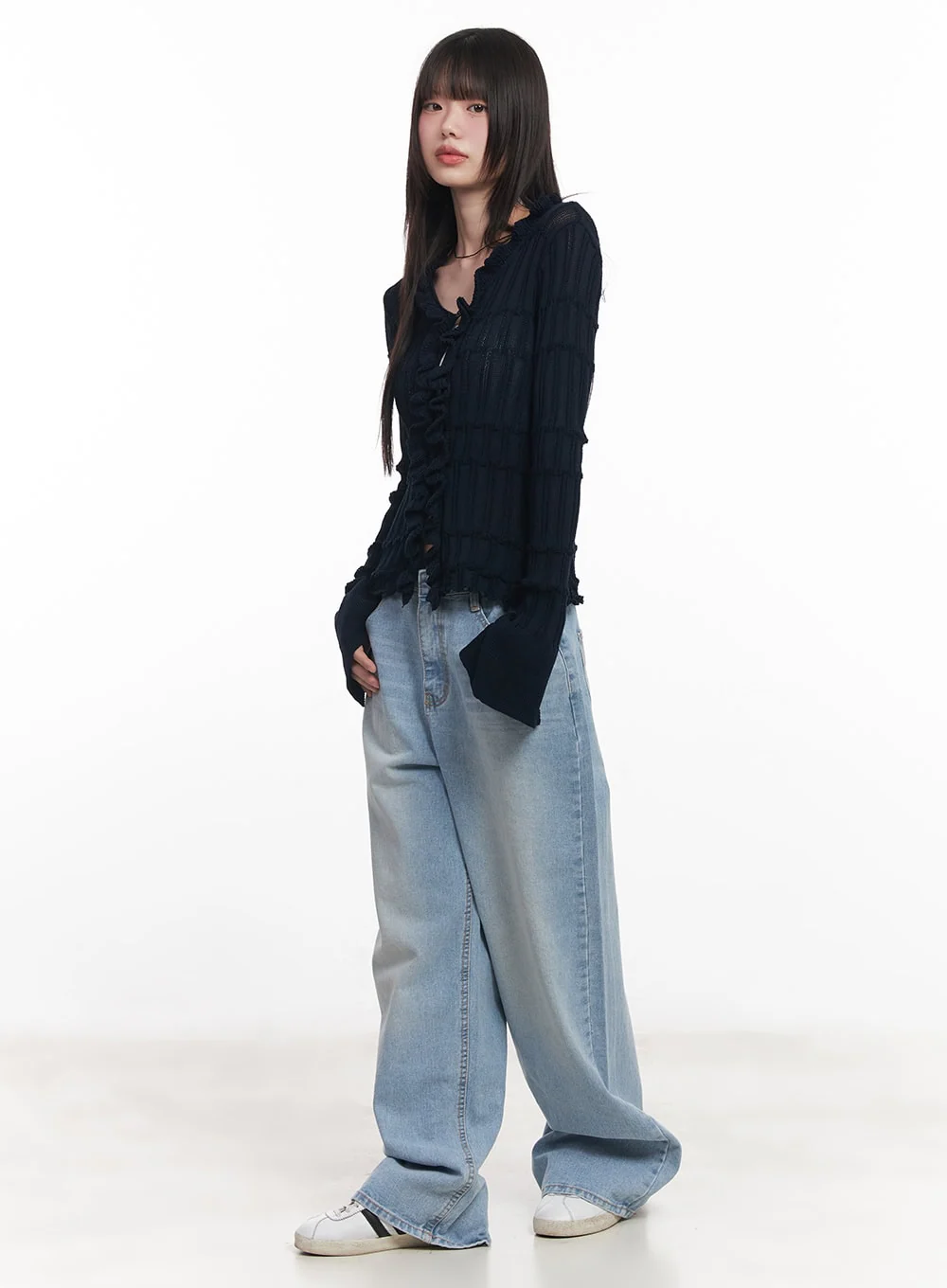 Cierra Washed Wide-Leg Jeans CY520 - Image 4