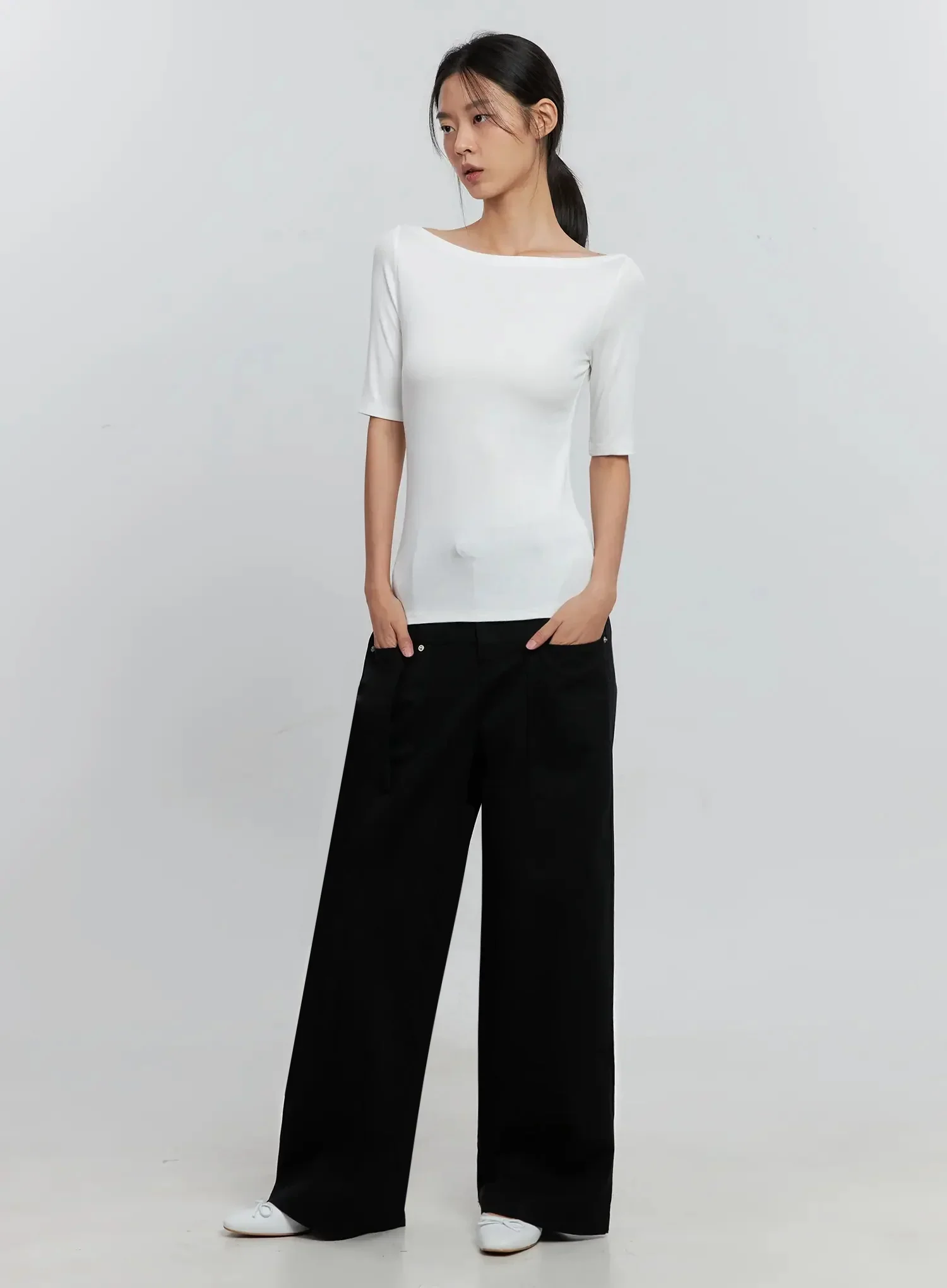 Classic Boat Neck Top IS516 - Image 10