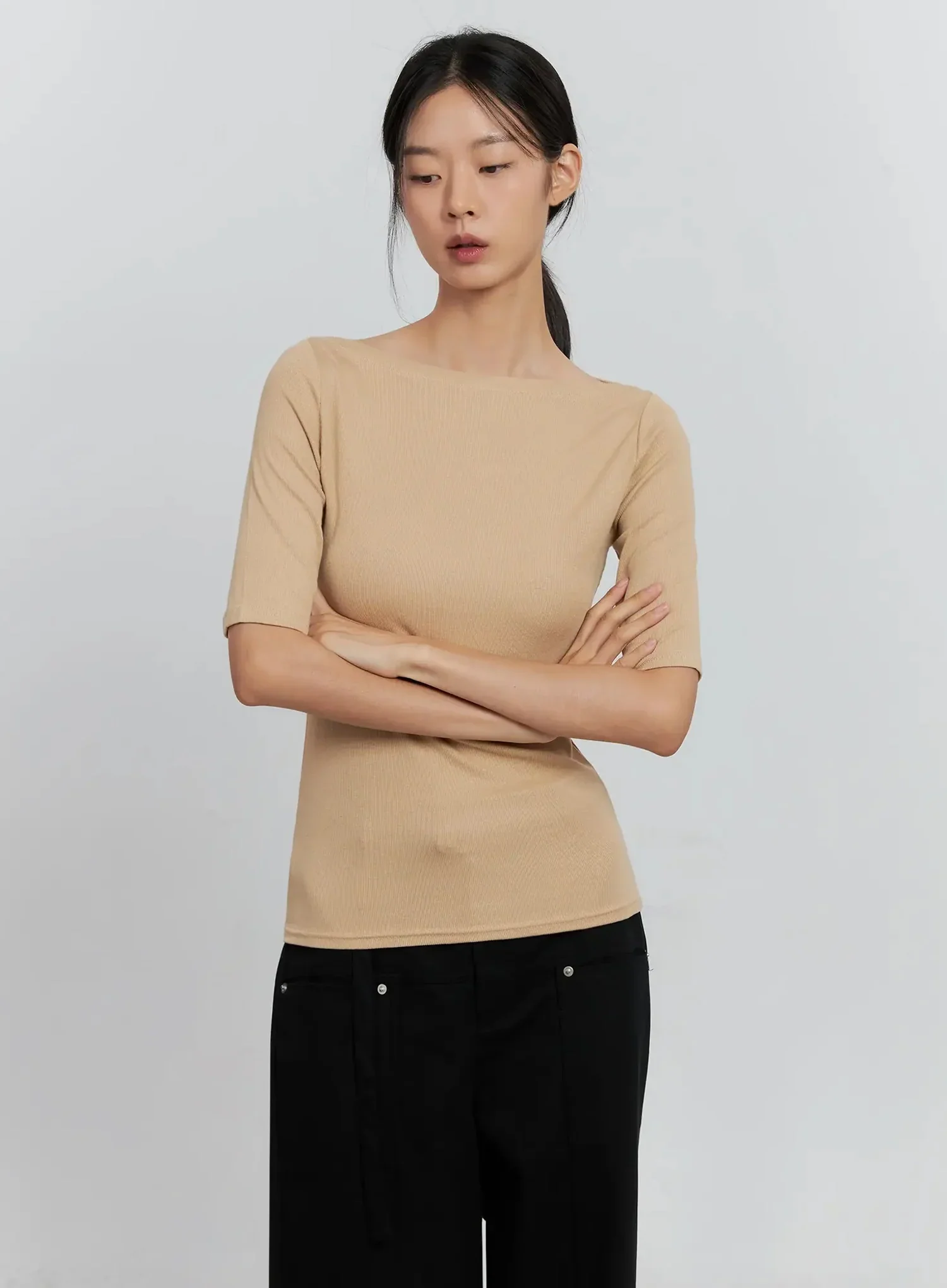 Classic Boat Neck Top IS516 - Image 13