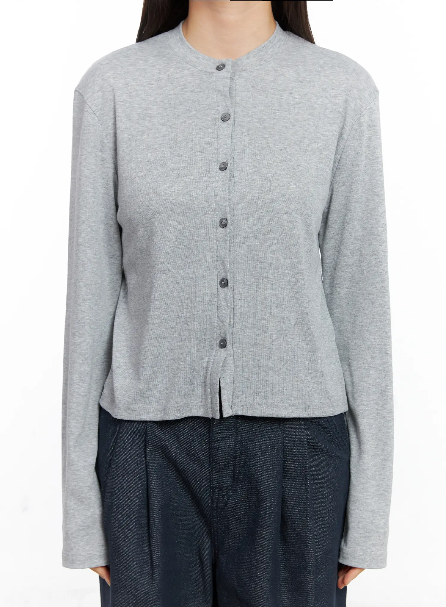 Classic Button-Up Long Sleeve Cardigan CS524 - Image 11