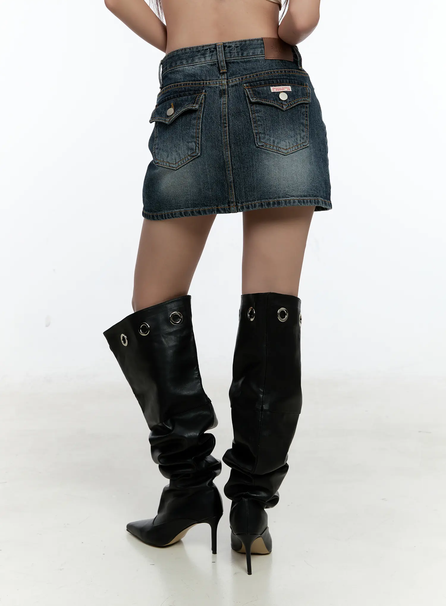 Classic Denim Mini Skirt CS517 - Image 6