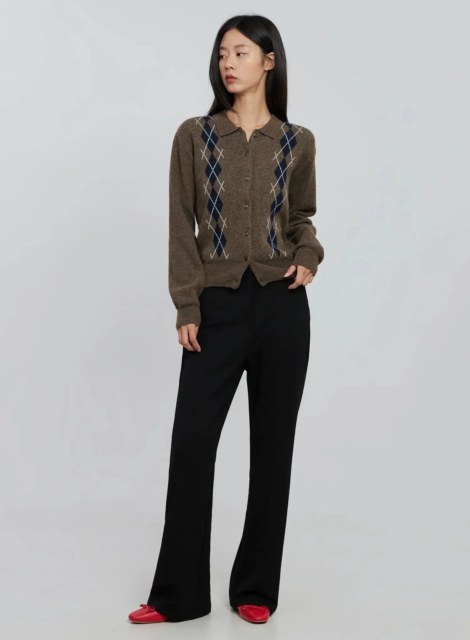 Classic High-Waist Bootcut Pants IN507 - Image 11