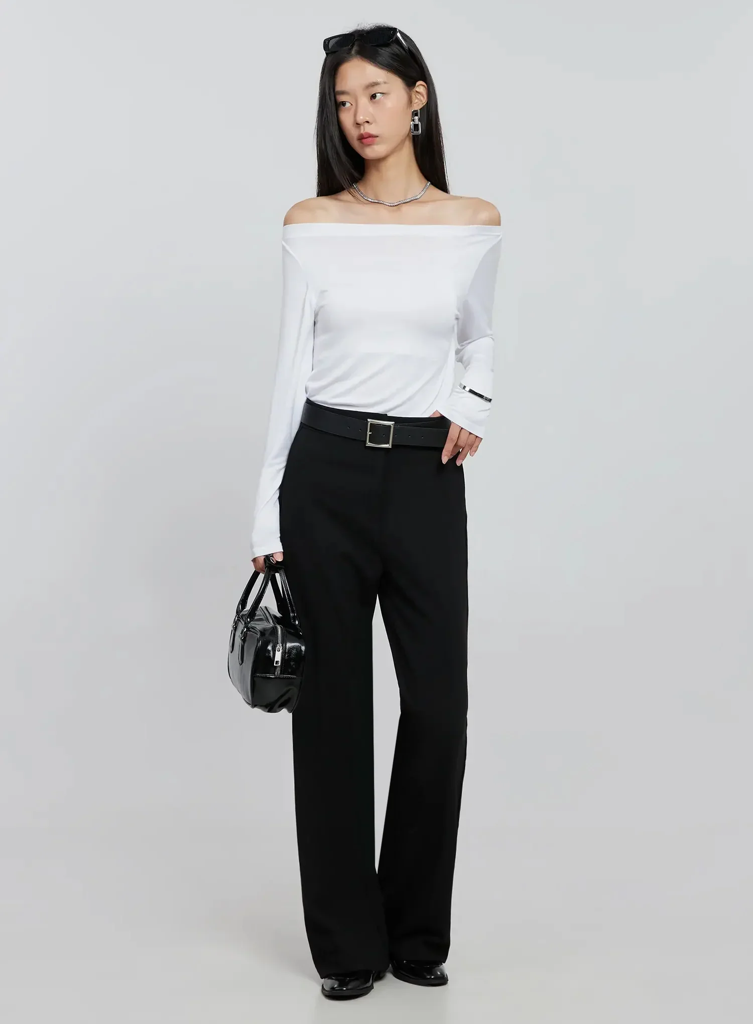Classic High-Waist Bootcut Pants IN507 - Image 3
