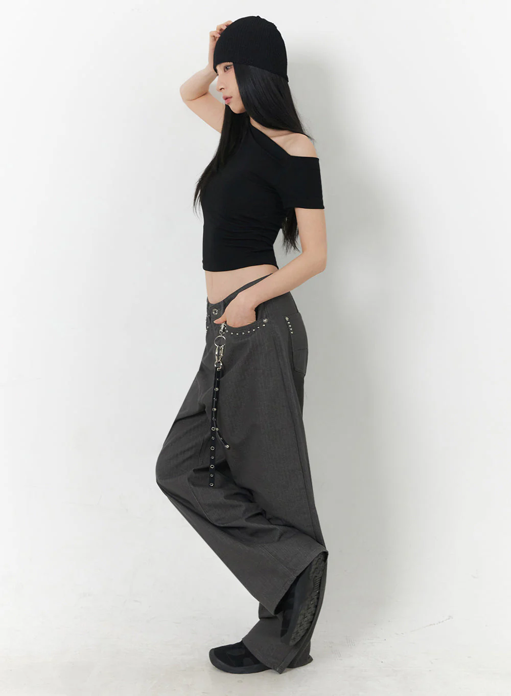 Classic One-Shoulder Crop Top IY516 - Image 15
