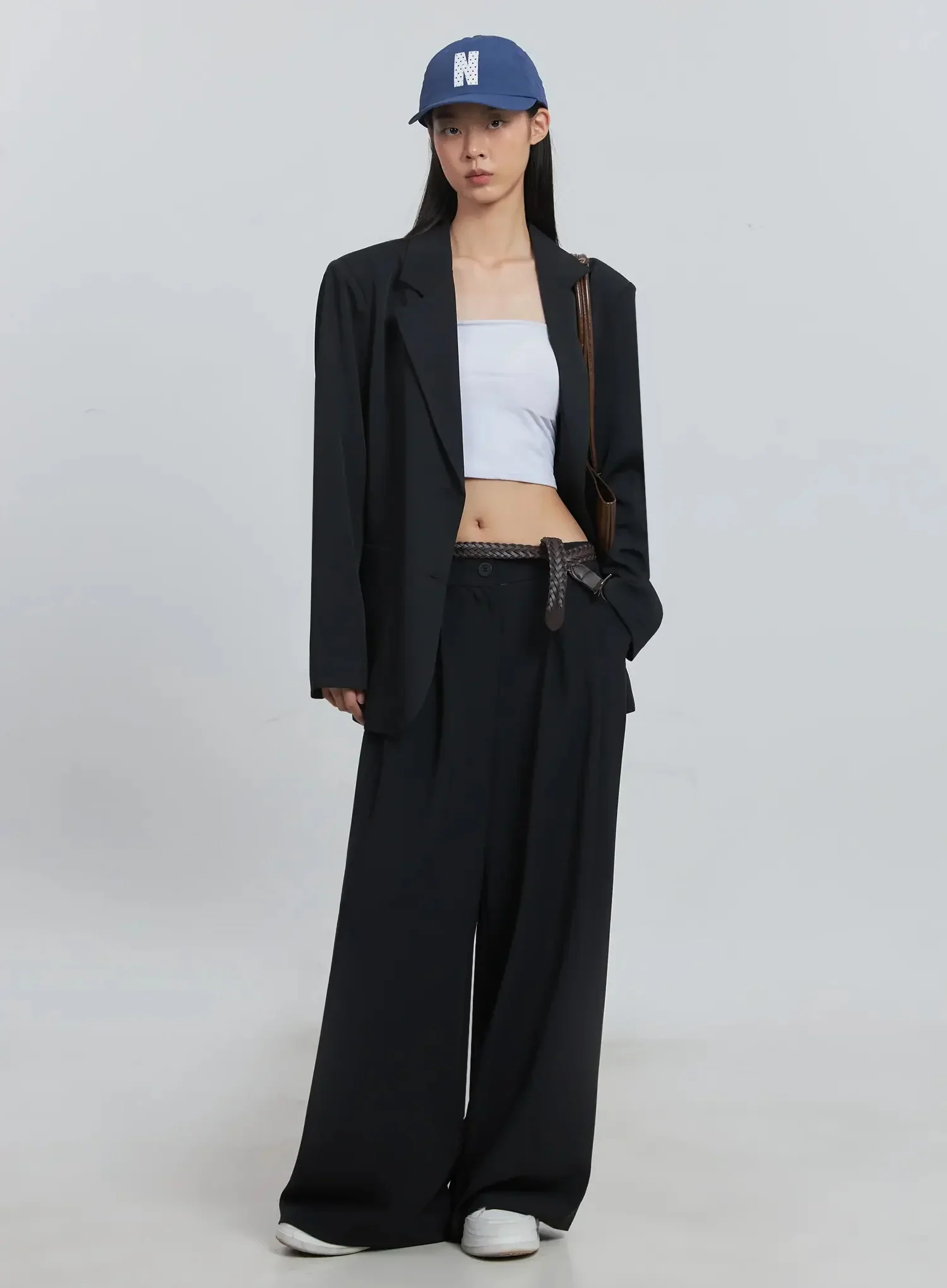 Classic Oversized Blazer (Black) IU512 - Image 9